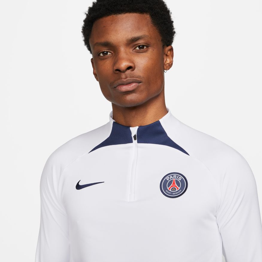 Paris Saint-Germain Strike Men's Nike Dri-FIT Soccer Drill Top - DM2458-101-NIKE by Nike | Available at Niky's Sports