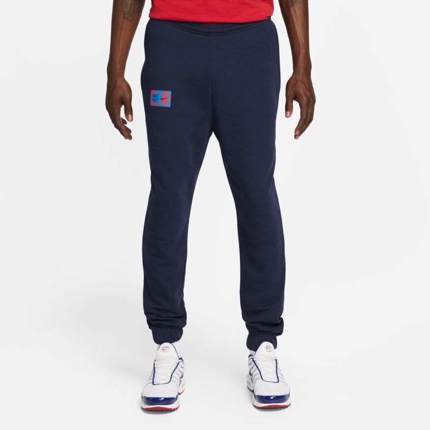 FC Barcelona Men's French Terry Soccer Pants - DM3148-451-NIKE by Nike | Available at Niky's Sports