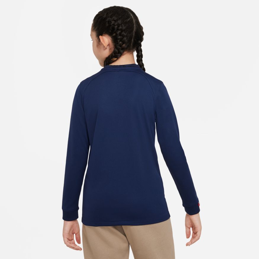 Nike France Stadium Home Big Kids' Nike Dri-FIT Long-Sleeve Soccer Jersey