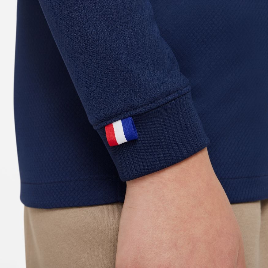 Nike France Stadium Home Big Kids' Nike Dri-FIT Long-Sleeve Soccer Jersey