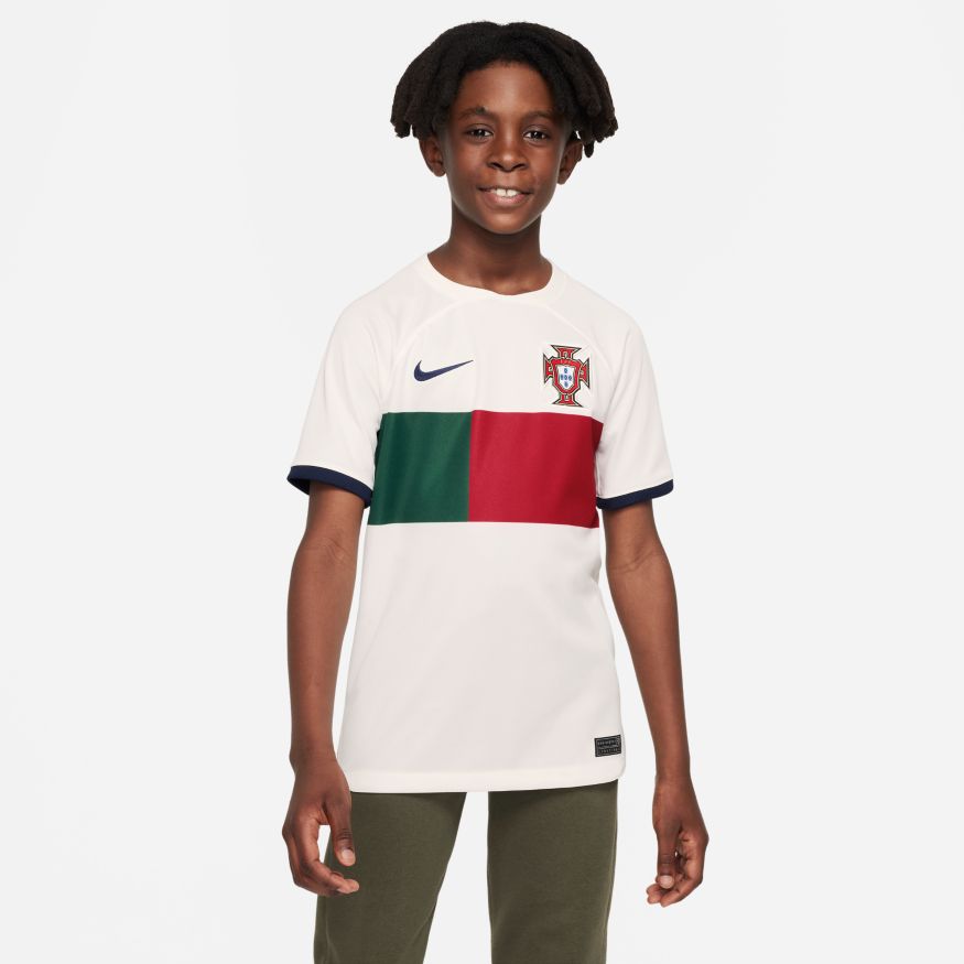 Nike Portugal 2022/23 Stadium Away Big Kids' Nike Dri-FIT Soccer Jersey - DN0834-133-NIKE by Nike | Available at Niky's Sports