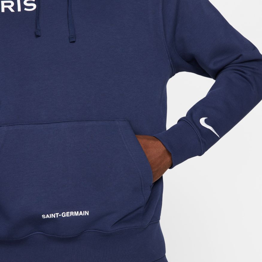 Paris Saint-Germain Men's French Terry Hoodie - DN1317-410-NIKE by Nike | Available at Niky's Sports