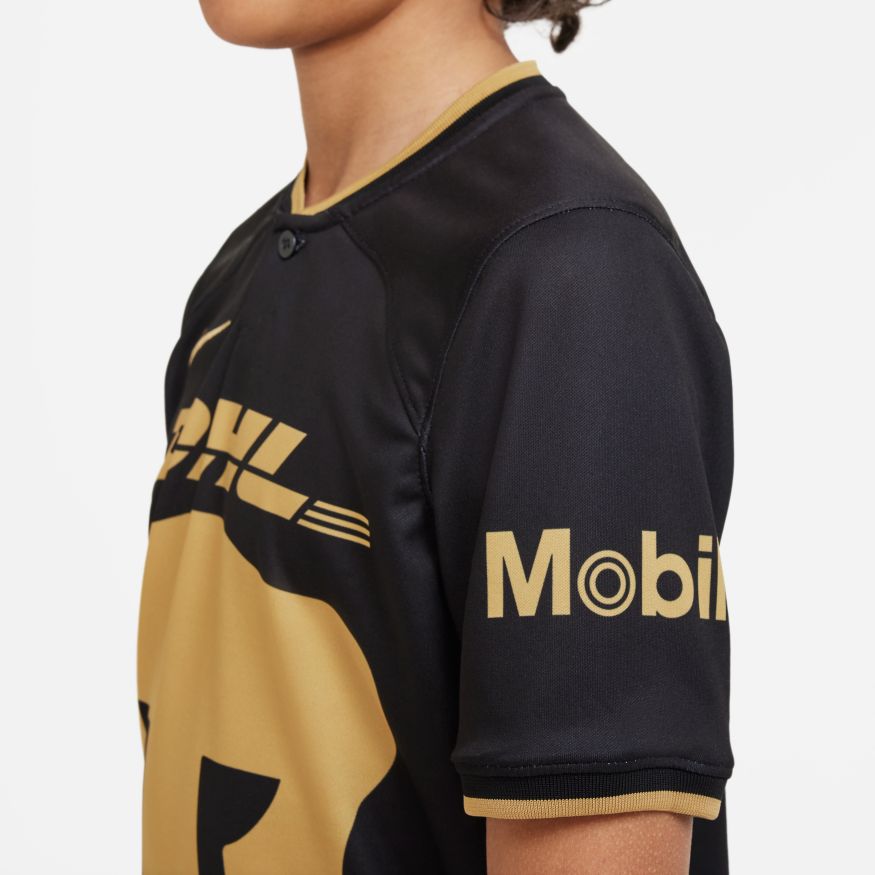 Nike Pumas UNAM 2023 Stadium Third Big Kids' Dri-FIT Soccer Jersey - DO8579-010-NIKE by Nike | Available at Niky's Sports