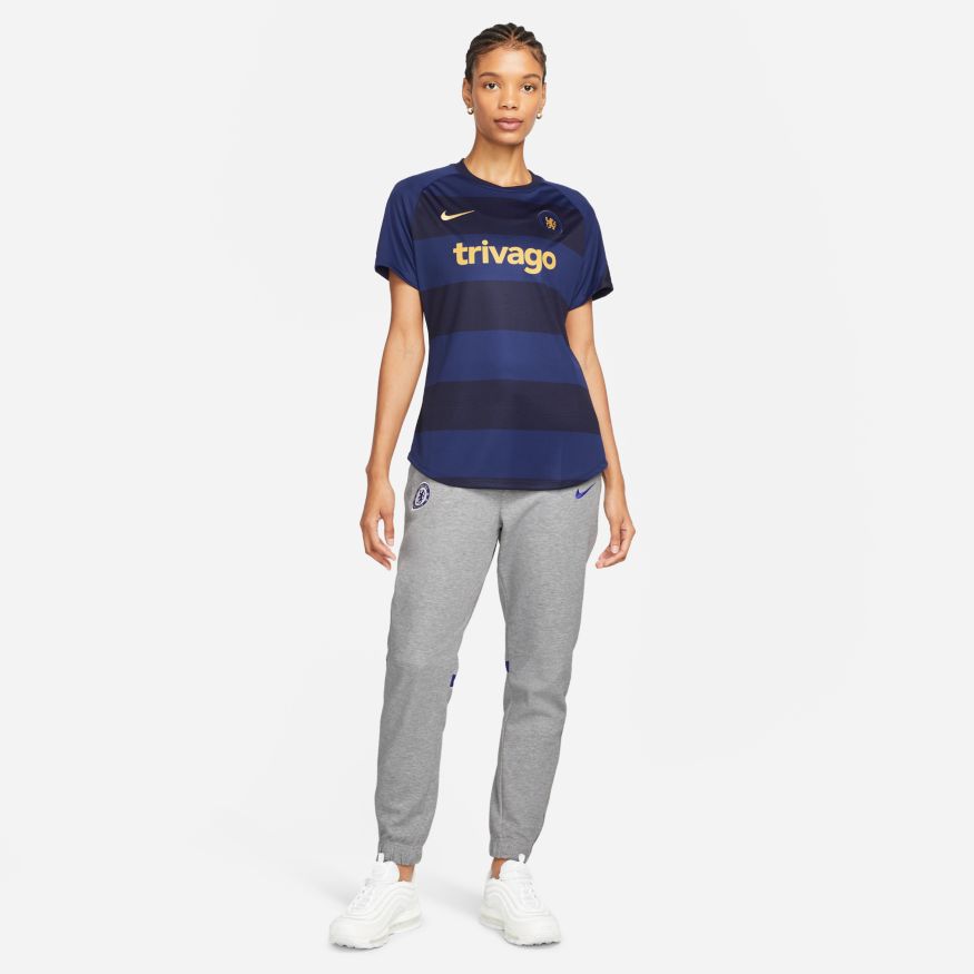 Chelsea FC Women's Nike Dri-FIT Pre-Match Short-Sleeve Soccer Top - DQ0548-422-NIKE by Nike | Available at Niky's Sports