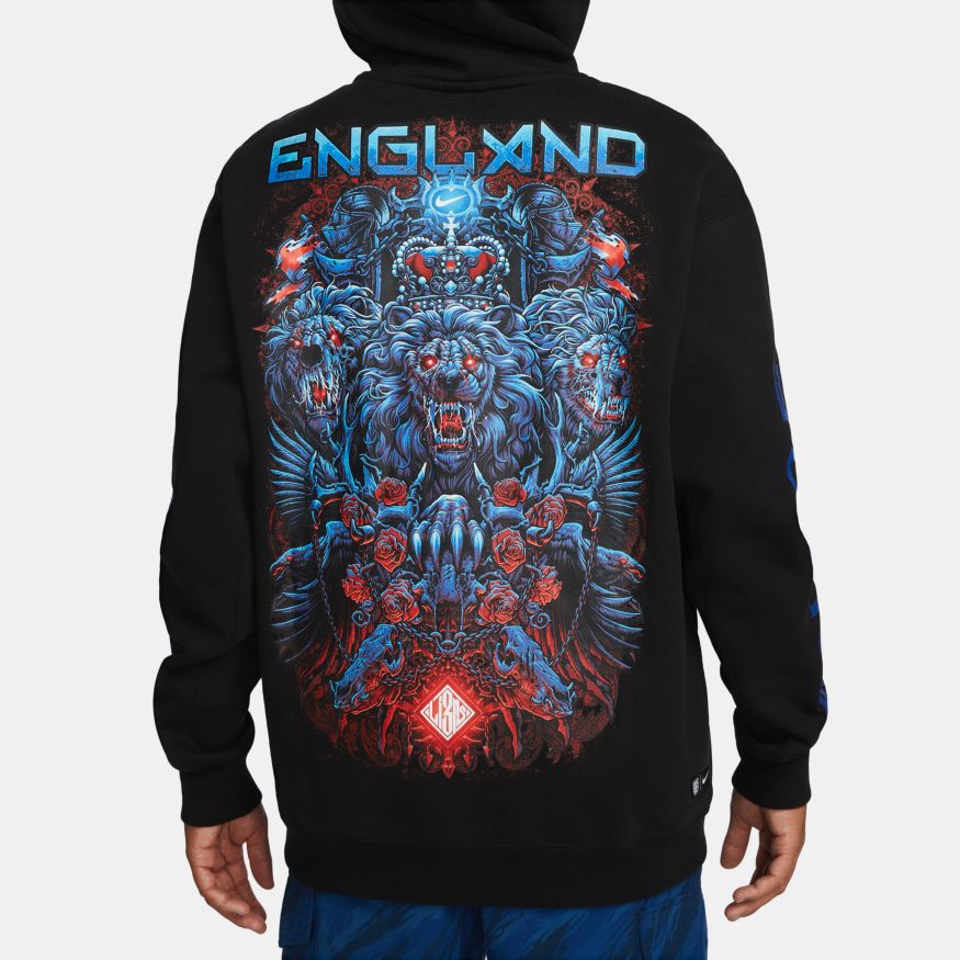 Nike England Men's Fleece Pullover Hoodie - DQ6142-010-NIKE by Nike | Available at Niky's Sports