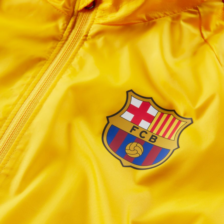 Nike FC Barcelona Repel Academy AWF Big Kids' Soccer Jacket - DX4749-728-NIKE by Nike | Available at Niky's Sports