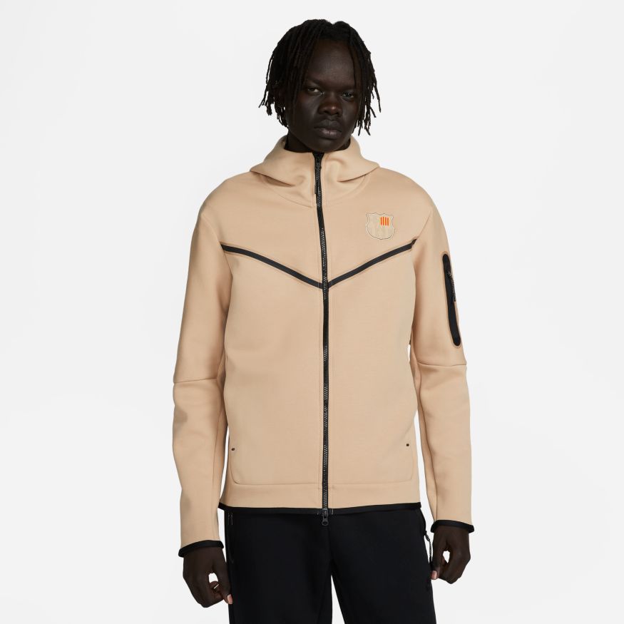 Nike FC Barcelona Tech Fleece Windrunner Men's Full-Zip Hoodie - DX4752-277-NIKE by Nike | Available at Niky's Sports
