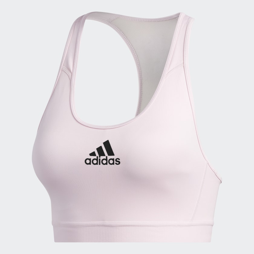 Women's DON'T REST ALPHASKIN PADDED BRA PINK - GJ9698-ADIDAS by Adidas | Available at Niky's Sports