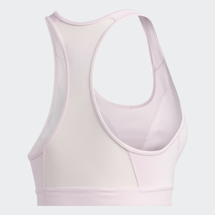 Adidas Aeroreact Training Light-Support Padded Bra- Clear Pink- Size LDD -  for sale online