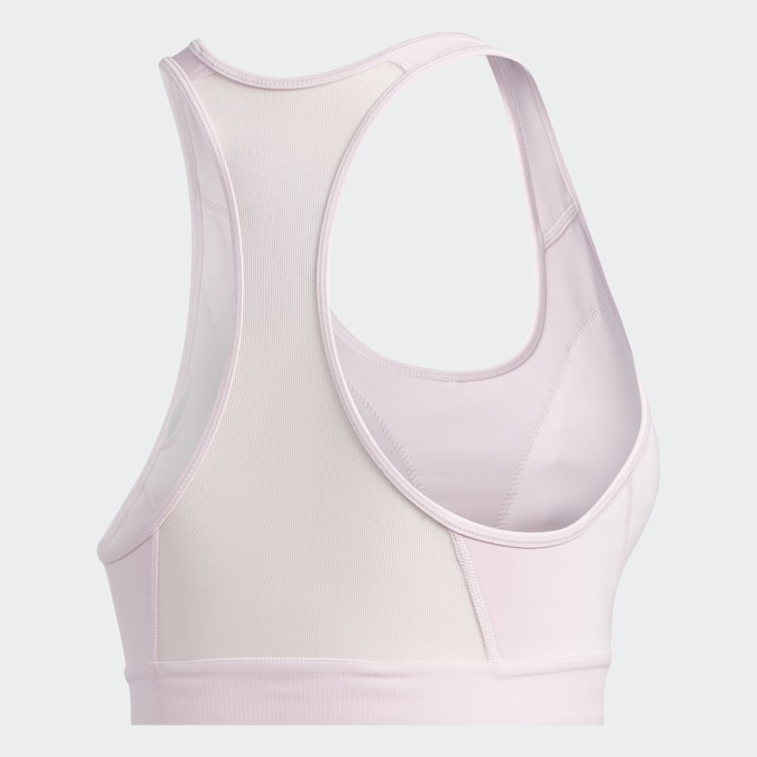 Women's DON'T REST ALPHASKIN PADDED BRA PINK - GJ9698-ADIDAS by Adidas | Available at Niky's Sports