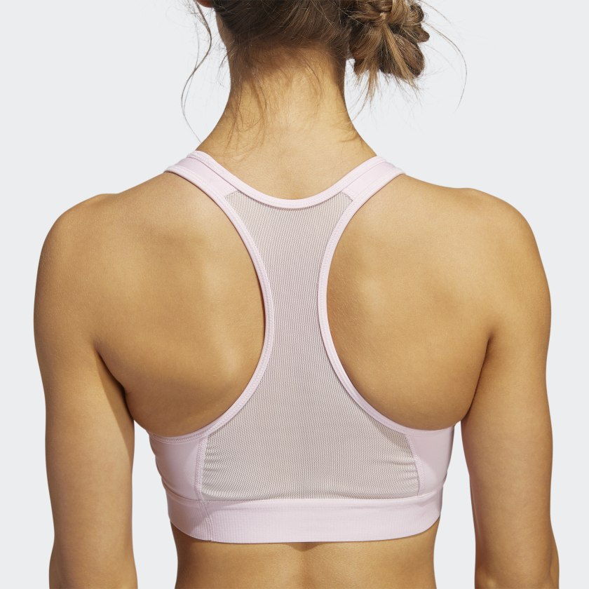 Women's DON'T REST ALPHASKIN PADDED BRA PINK - GJ9698-ADIDAS by Adidas | Available at Niky's Sports