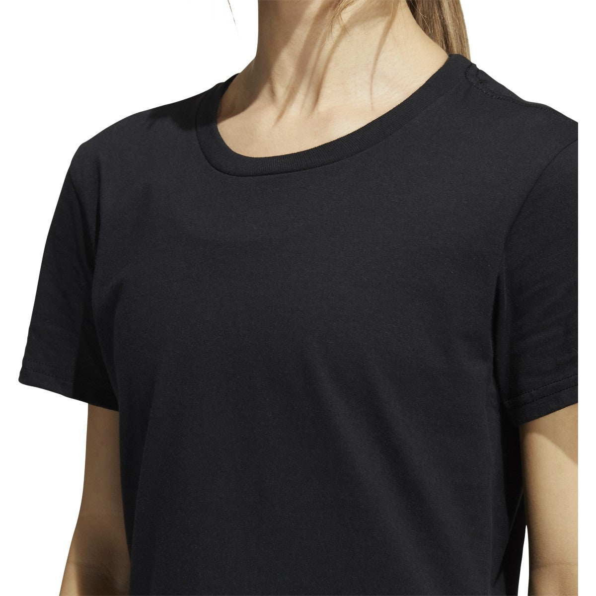 adidas Amplifier Women's Blank Tee - Black - EH4468-ADIDAS by Adidas | Available at Niky's Sports