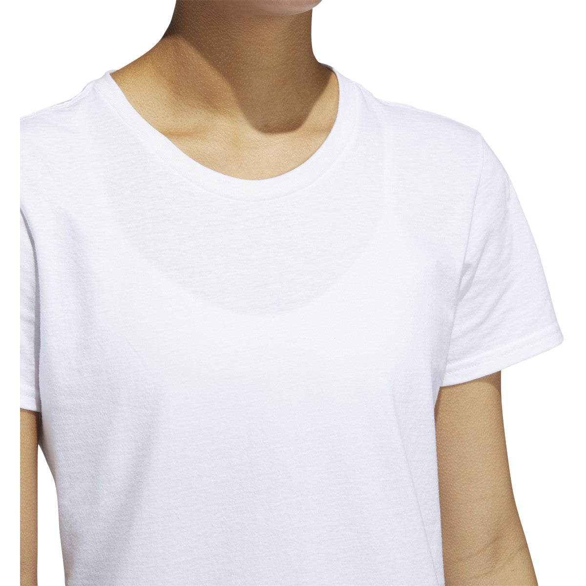 adidas Amplifier Women's Blank Tee - White - EH4469-ADIDAS by Adidas | Available at Niky's Sports