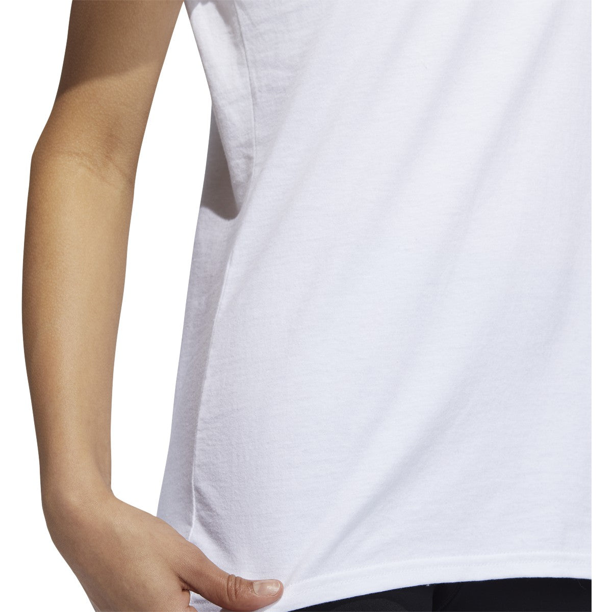 adidas Amplifier Women's Blank Tee - White - EH4469-ADIDAS by Adidas | Available at Niky's Sports