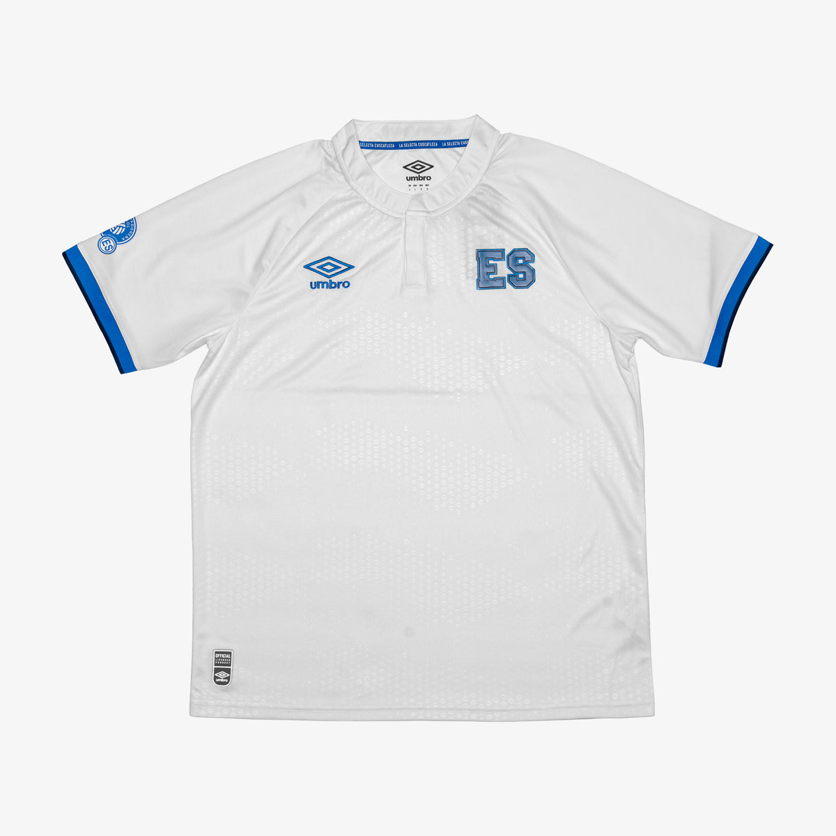 Men&#39;s El Salvador Away Short Sleeve Jersey 2021-22 - UUM1ESJS52101-U10-UMBRO by Umbro | Available at Niky&#39;s Sports