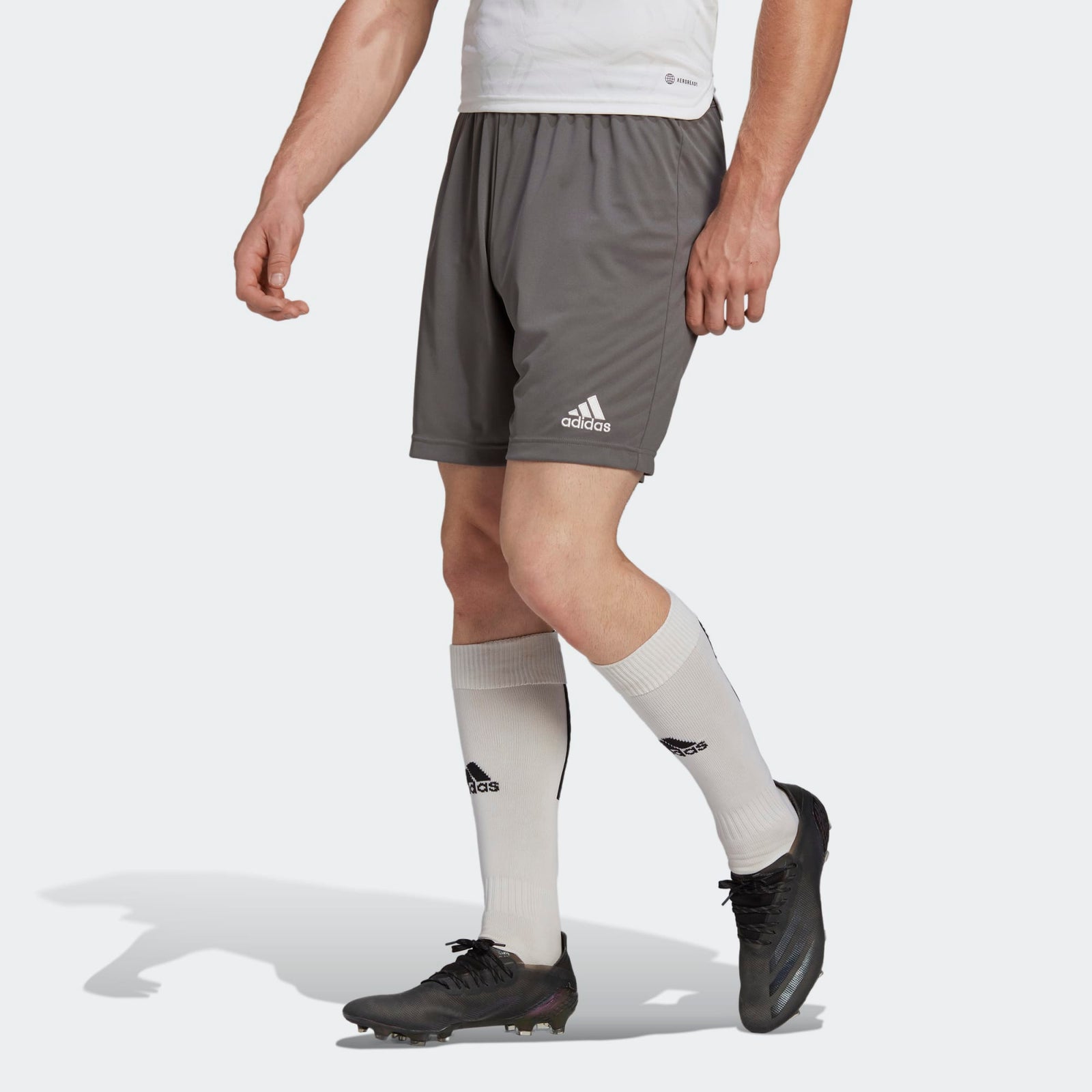 adidas Entrada 22 Men's Soccer Short Grey - H57505-ADIDAS by adidas | Available at Niky's Sports