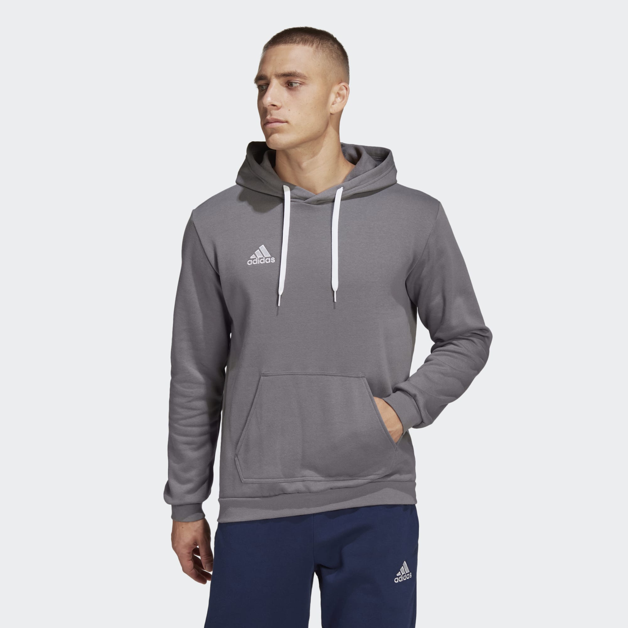 Grey adidas hoodie mens best sale
