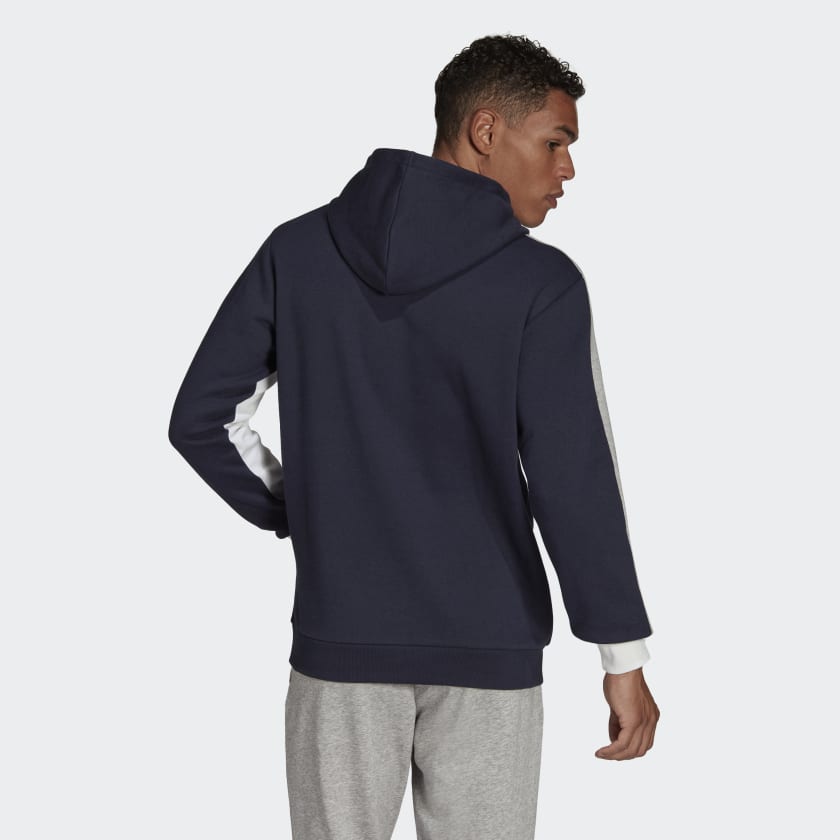 ESSENTIALS COLORBLOCK FLEECE HOODIE - HE4327-ADIDAS by adidas | Available at Niky's Sports
