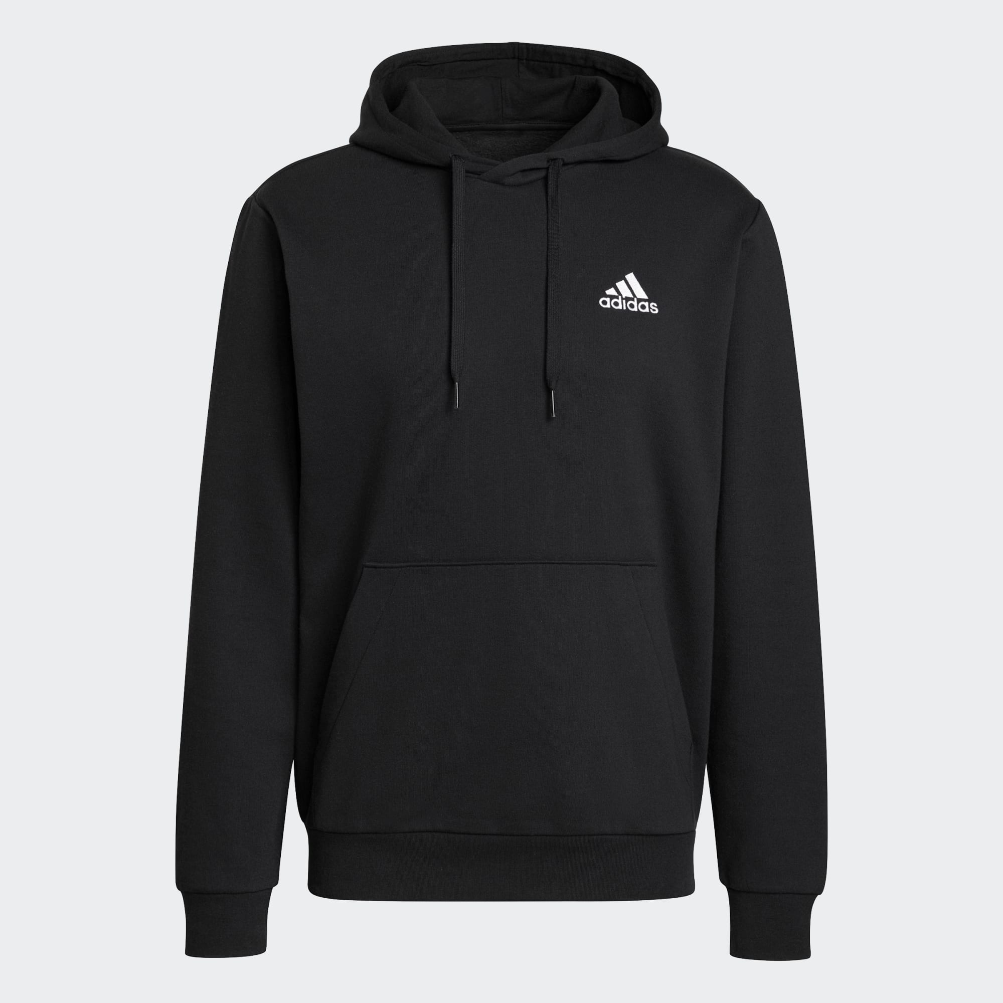 ADIDAS ESSENTIALS FLEECE HOODIE - BLACK - GV5294-ADIDAS by adidas | Available at Niky's Sports
