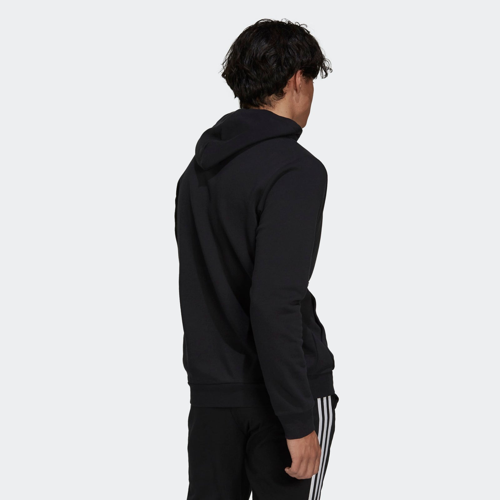 ADIDAS ESSENTIALS FLEECE HOODIE - BLACK - GV5294-ADIDAS by adidas | Available at Niky's Sports