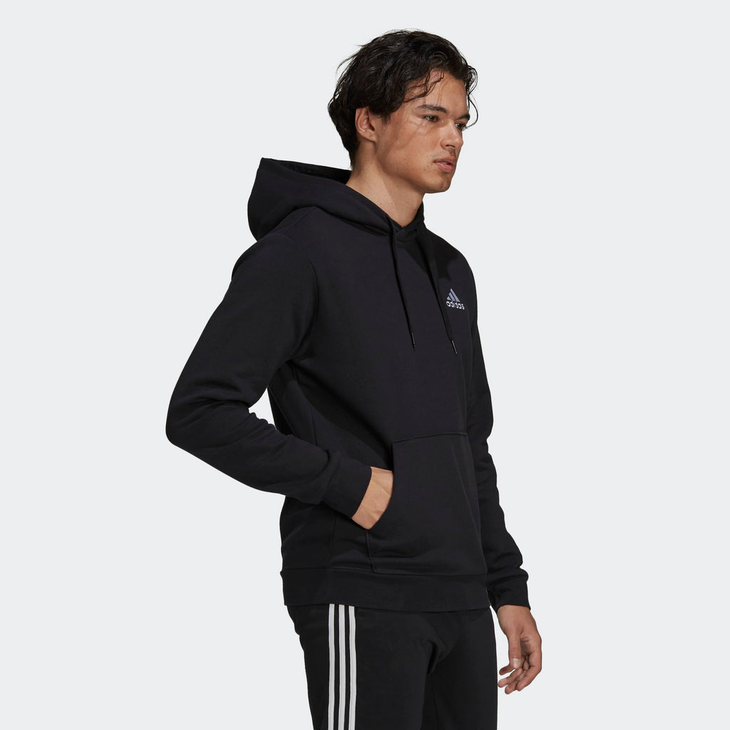 ADIDAS ESSENTIALS FLEECE HOODIE - BLACK - GV5294-ADIDAS by adidas | Available at Niky's Sports