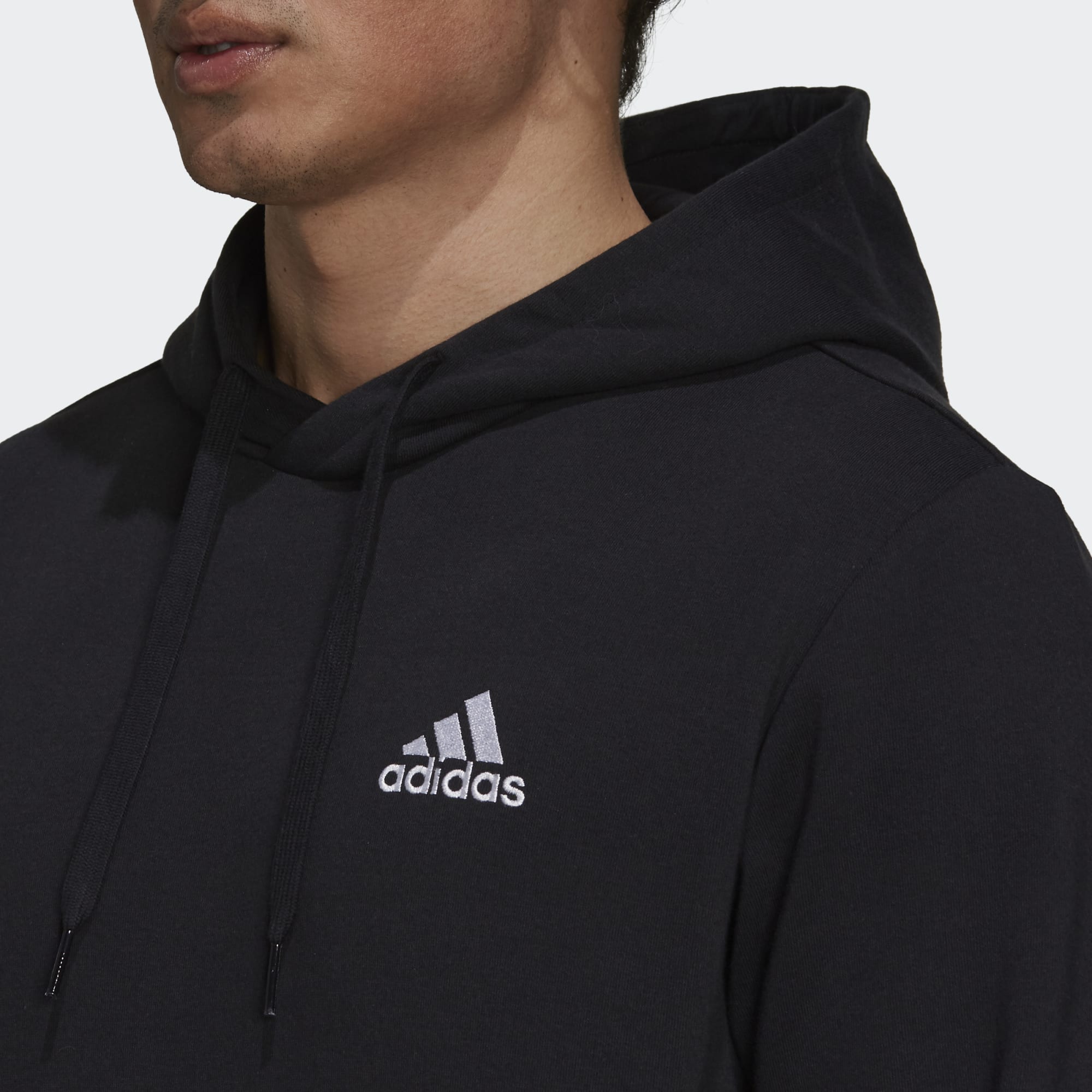 ADIDAS ESSENTIALS FLEECE HOODIE - BLACK - GV5294-ADIDAS by adidas | Available at Niky's Sports