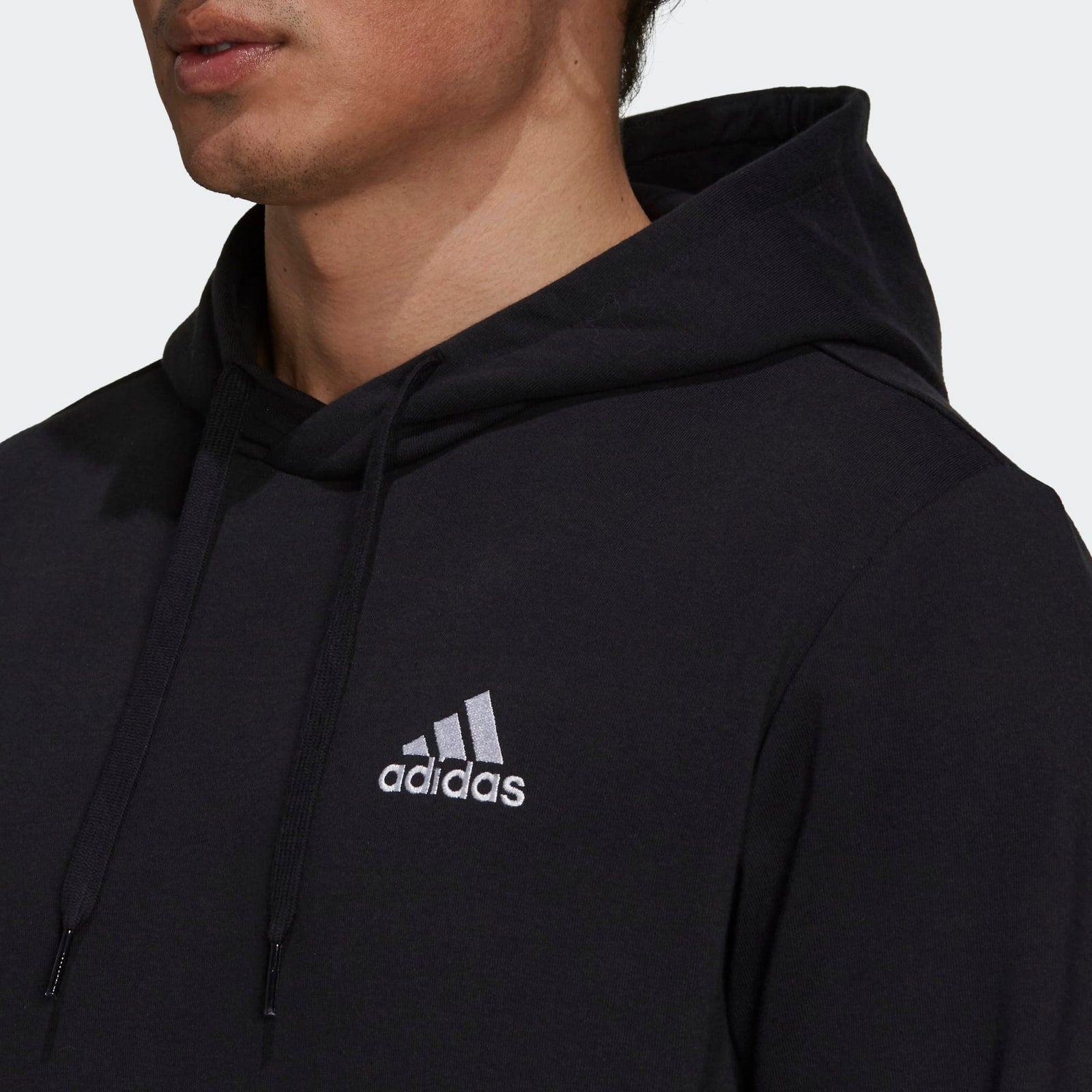 ADIDAS ESSENTIALS FLEECE HOODIE - BLACK - GV5294-ADIDAS by adidas | Available at Niky's Sports