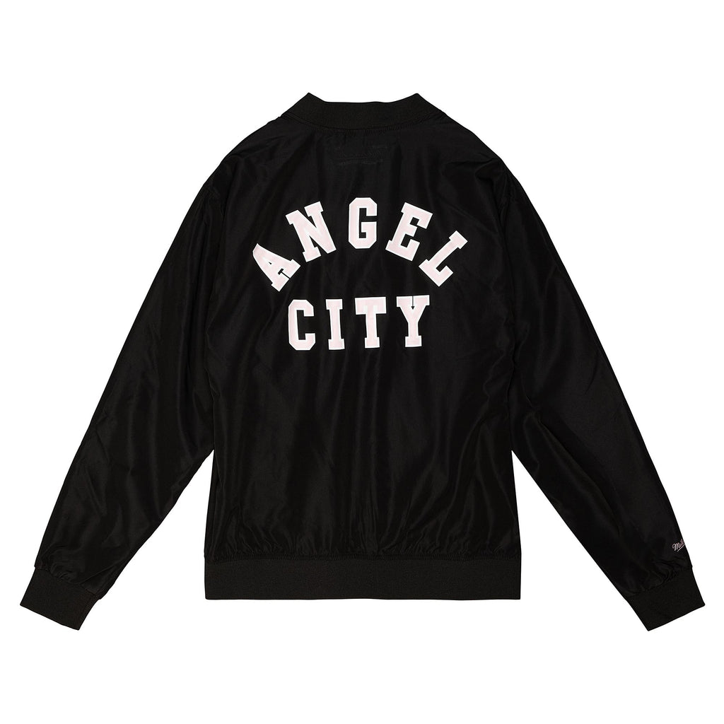 Mitchell and Ness Angel City FC Bomber Jacket - FLZPMO21466-CLBBLCK-MITCHELL & NESS by Mitchell & Ness | Available at Niky's Sports
