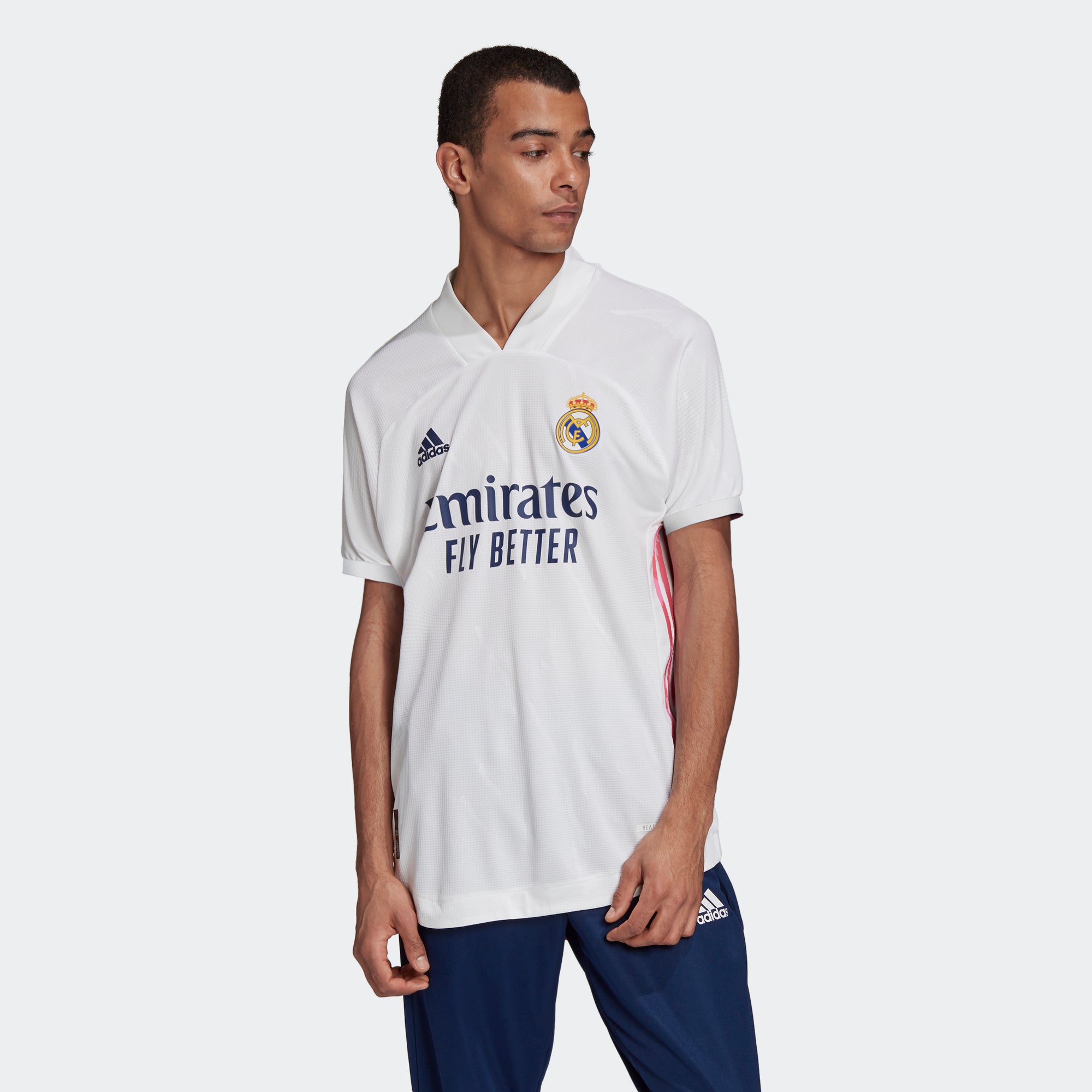 adidas Real Madrid Authentic Home Short Sleeve Jersey 20/21 Men's