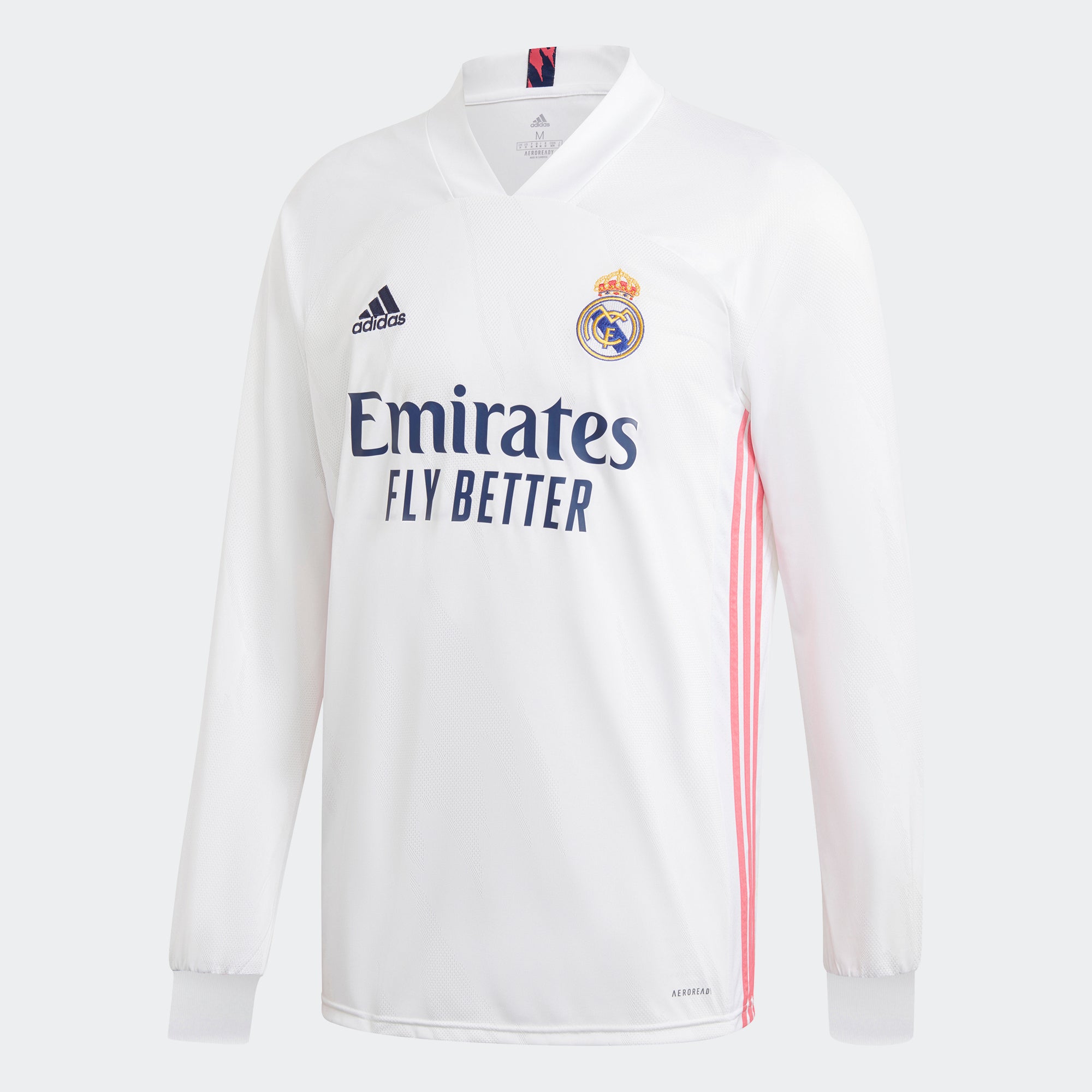 Real Madrid Home Long Sleeve Stadium Jersey 20/21 Men's - FQ7473-ADIDAS by Adidas | Available at Niky's Sports