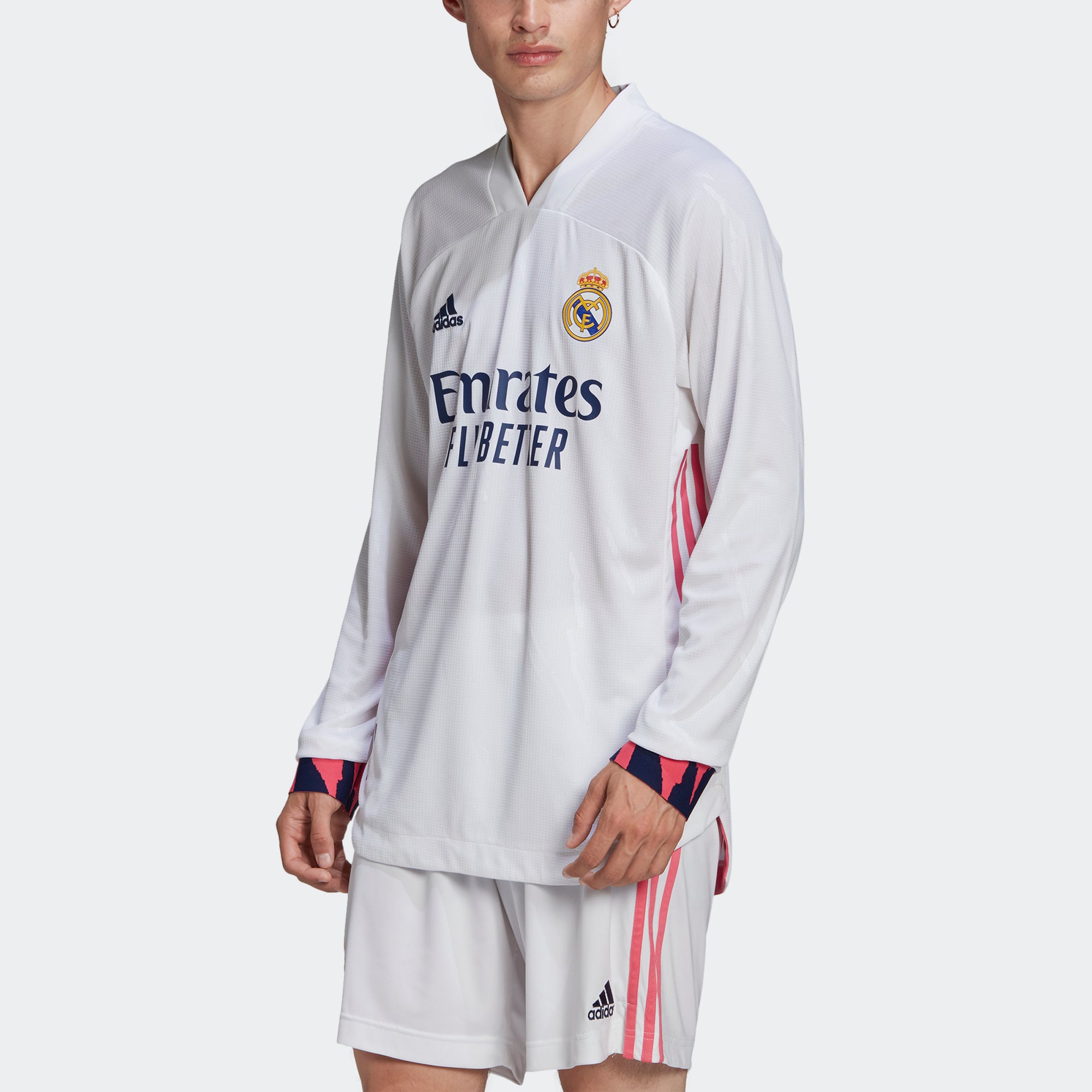 Real Madrid Authentic Home Long Sleeve Jersey 20/21 Men's