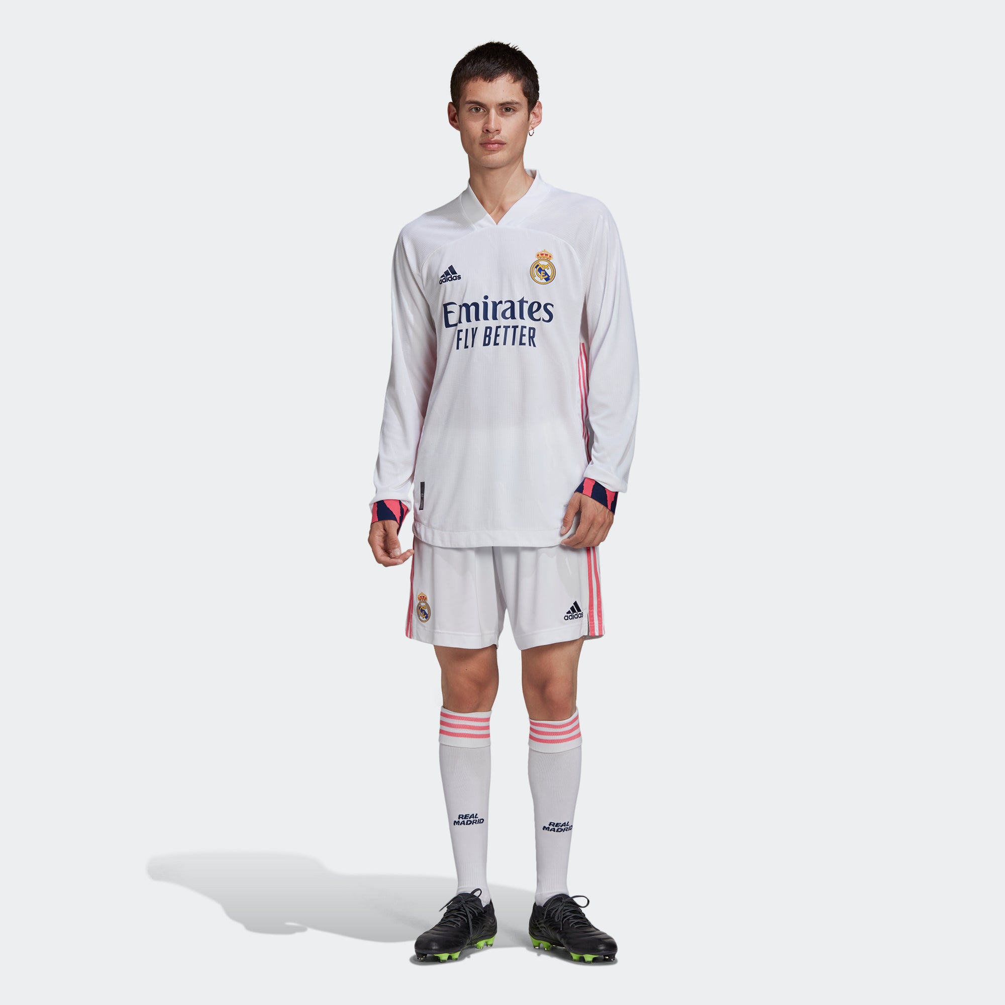 Real Madrid Authentic Home Long Sleeve Jersey 20/21 Men's