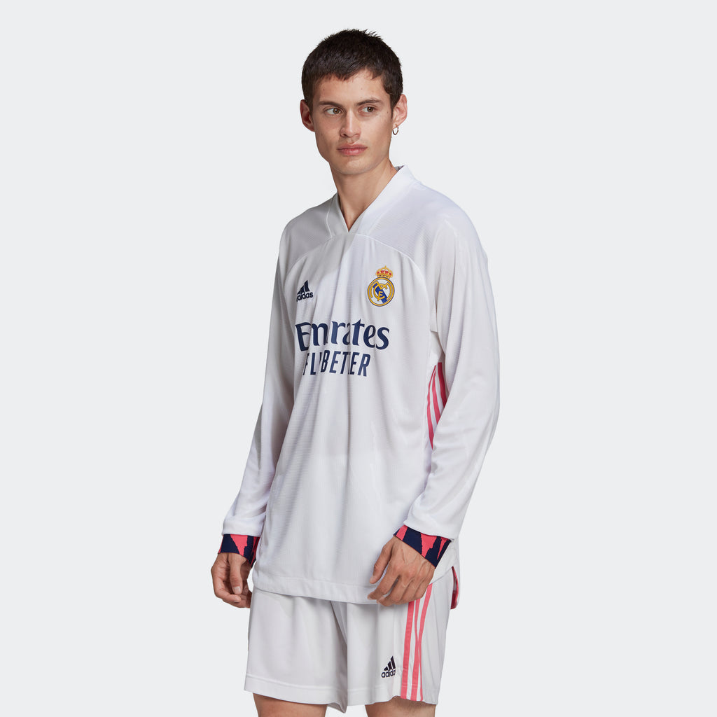 Real Madrid Authentic Home Long Sleeve Jersey 20/21 Men's