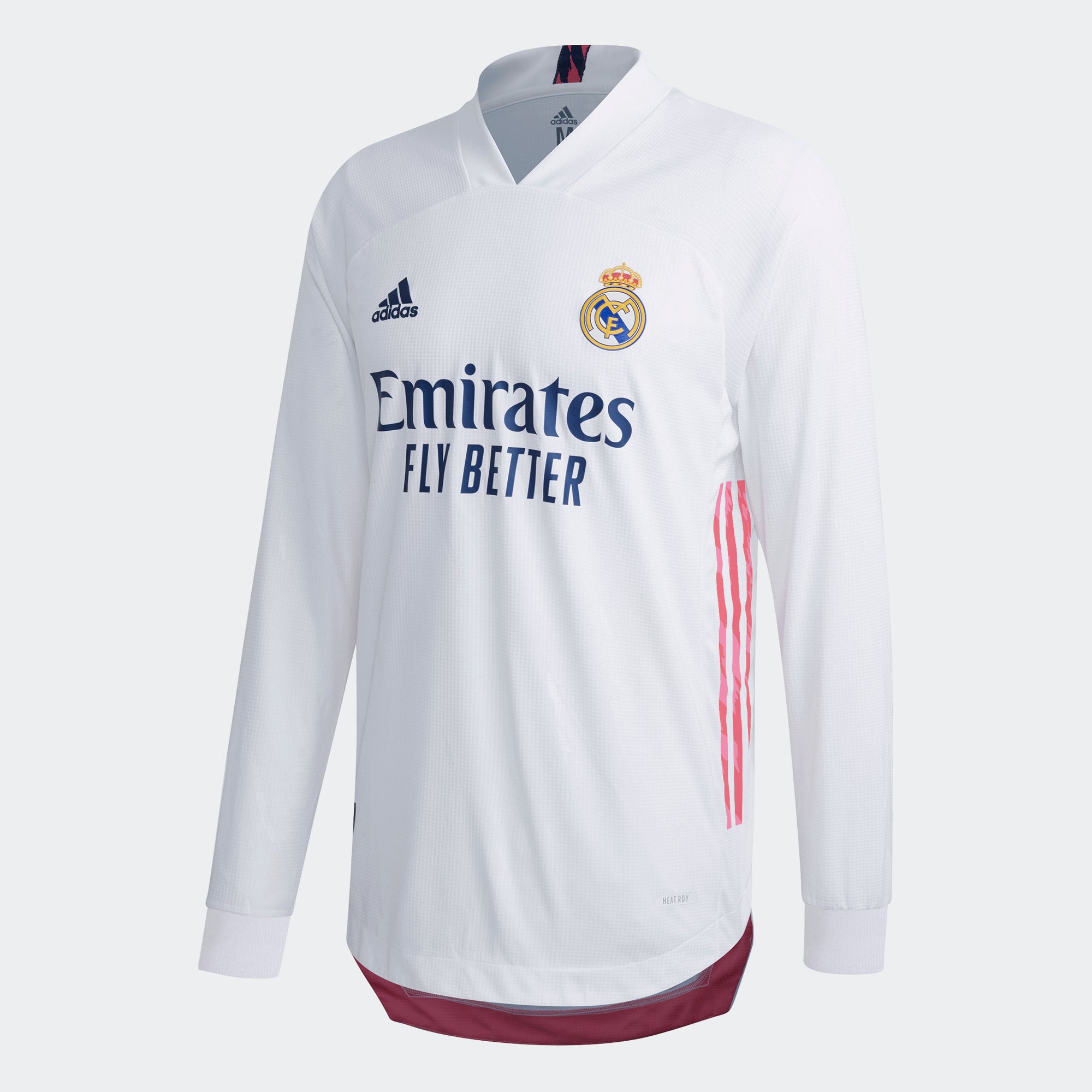 Real Madrid Authentic Home Long Sleeve Jersey 20/21 Men's