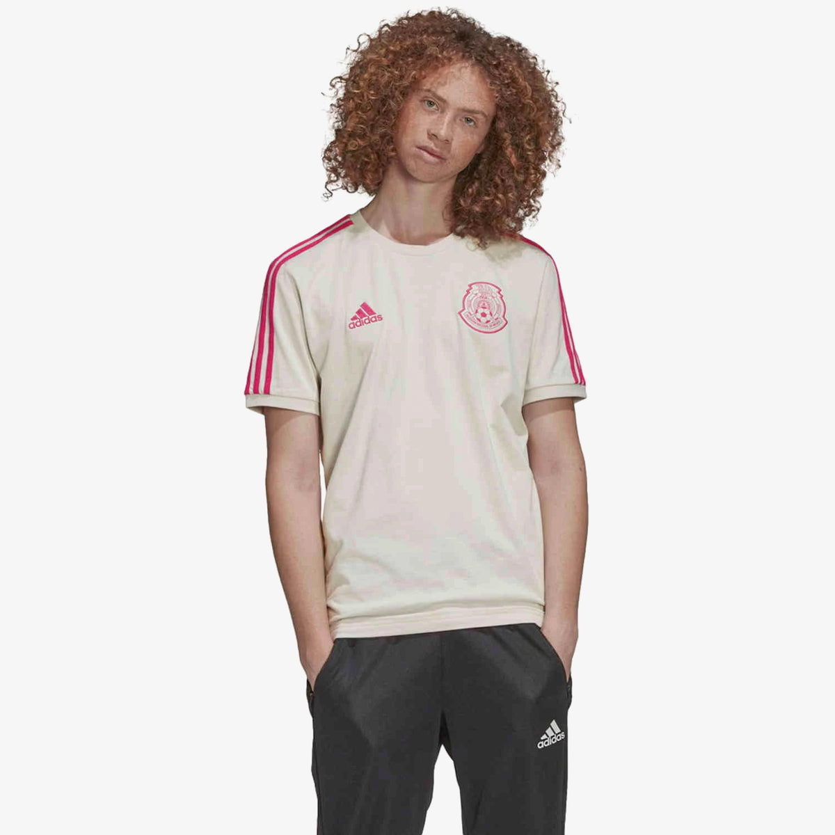 Mexico 3 Stripe Tee - GC9102-ADIDAS by Adidas | Available at Niky&#39;s Sports