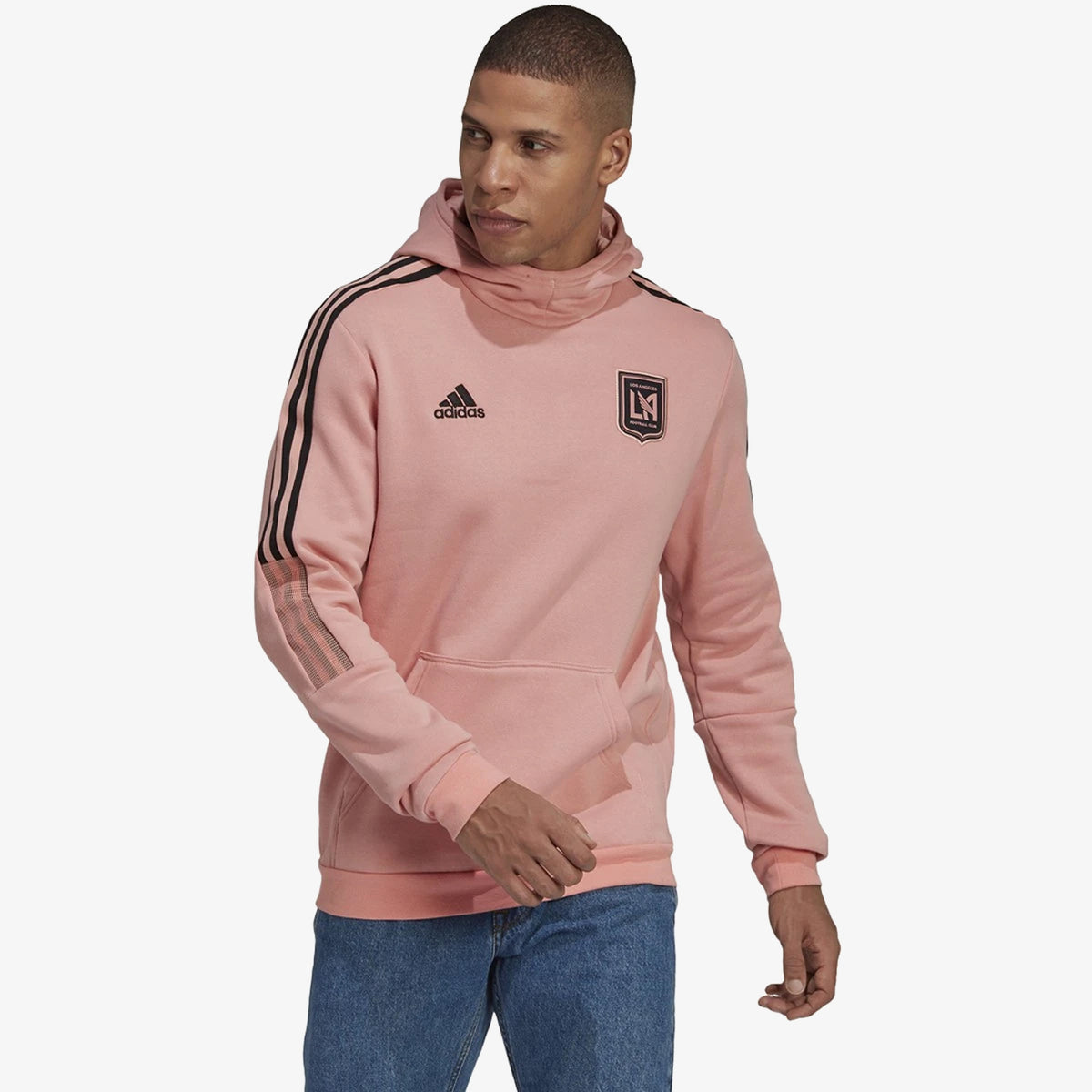 Men&#39;s LAFC Hoody Pink 2021/22 - GK9755-ADIDAS by Adidas | Available at Niky&#39;s Sports