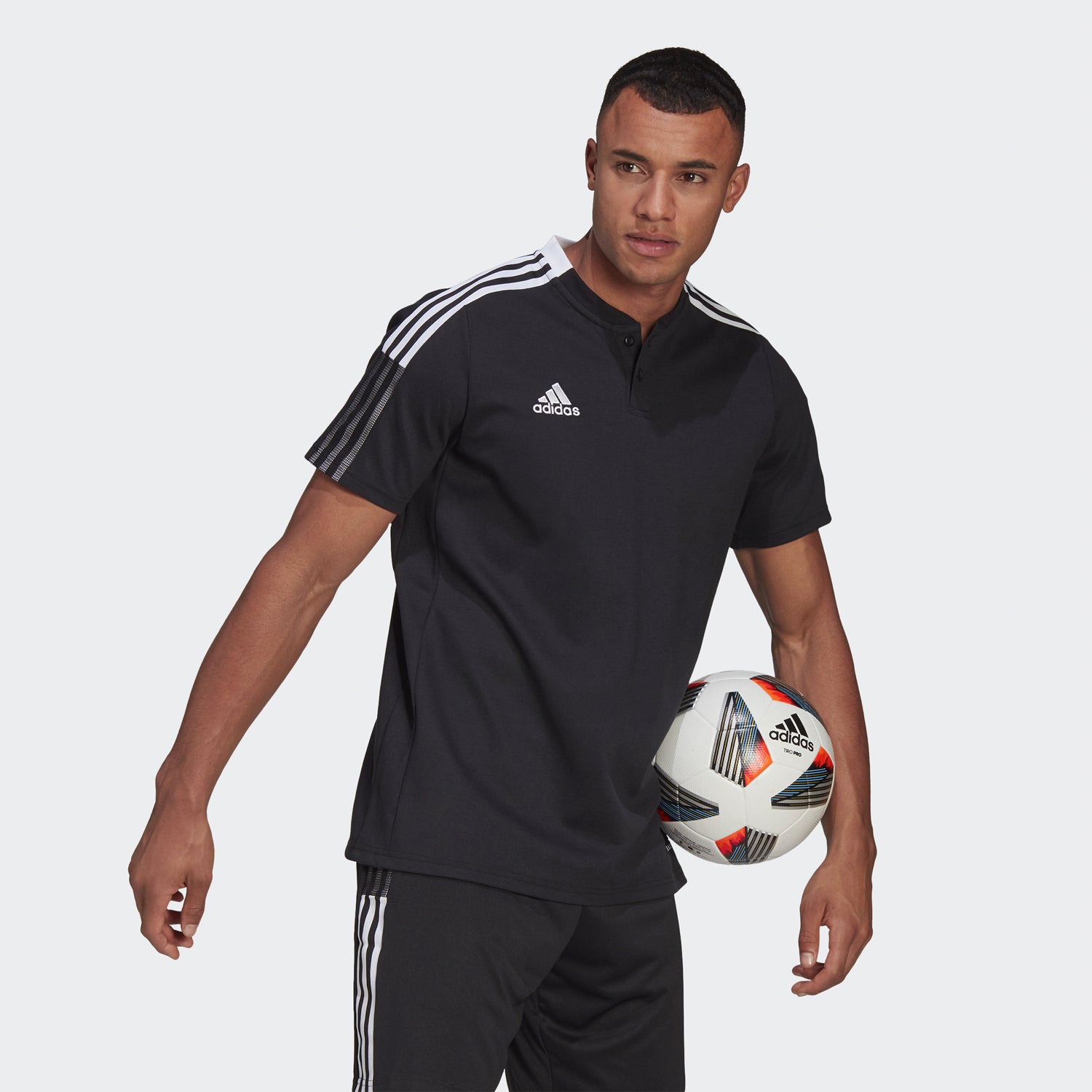 Tiro21 Polo - Black - GM7367-ADIDAS by Adidas | Available at Niky's Sports