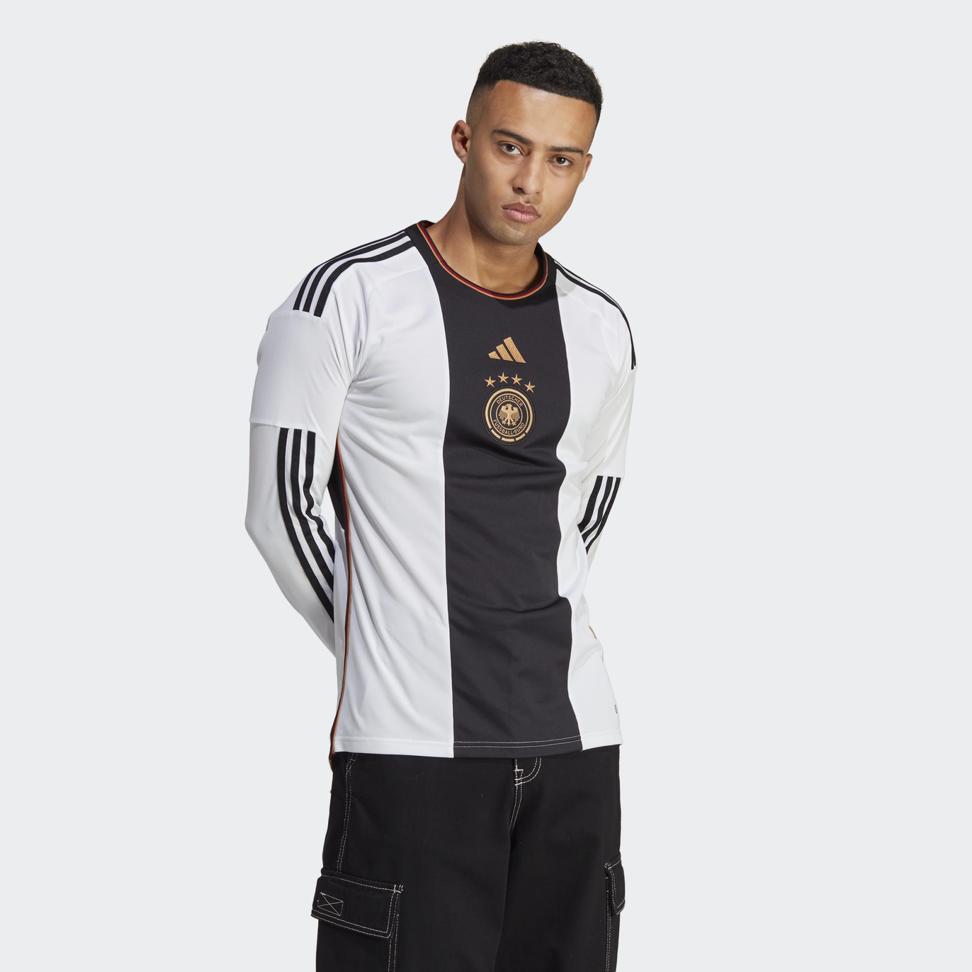 GERMANY 22 MEN'S LONG SLEEVE HOME JERSEY - HF1475-ADIDAS by adidas | Available at Niky's Sports