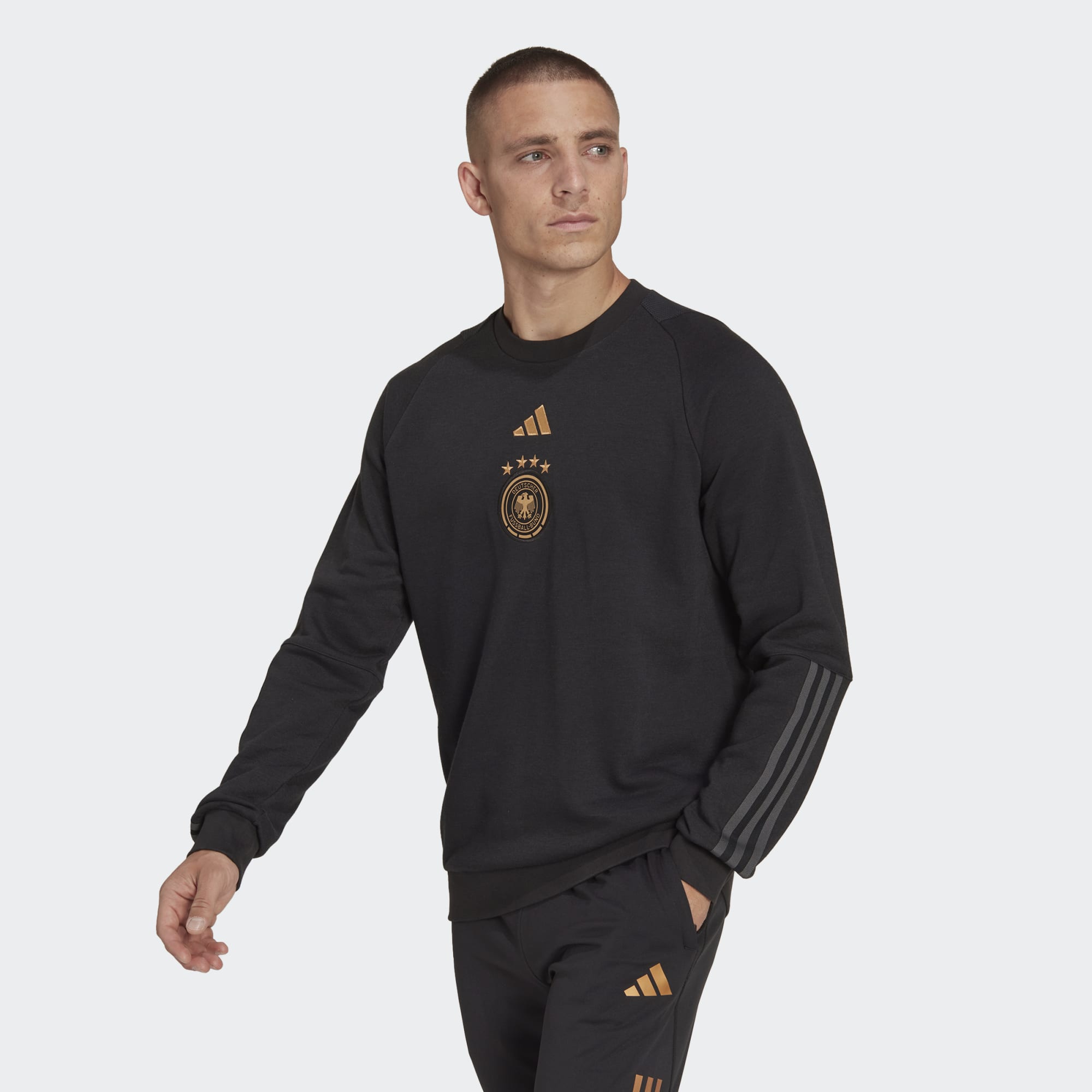 adidas GERMANY MEN'S TIRO 23 COTTON CREW SWEATSHIRT - HF3981-ADIDAS by adidas | Available at Niky's Sports