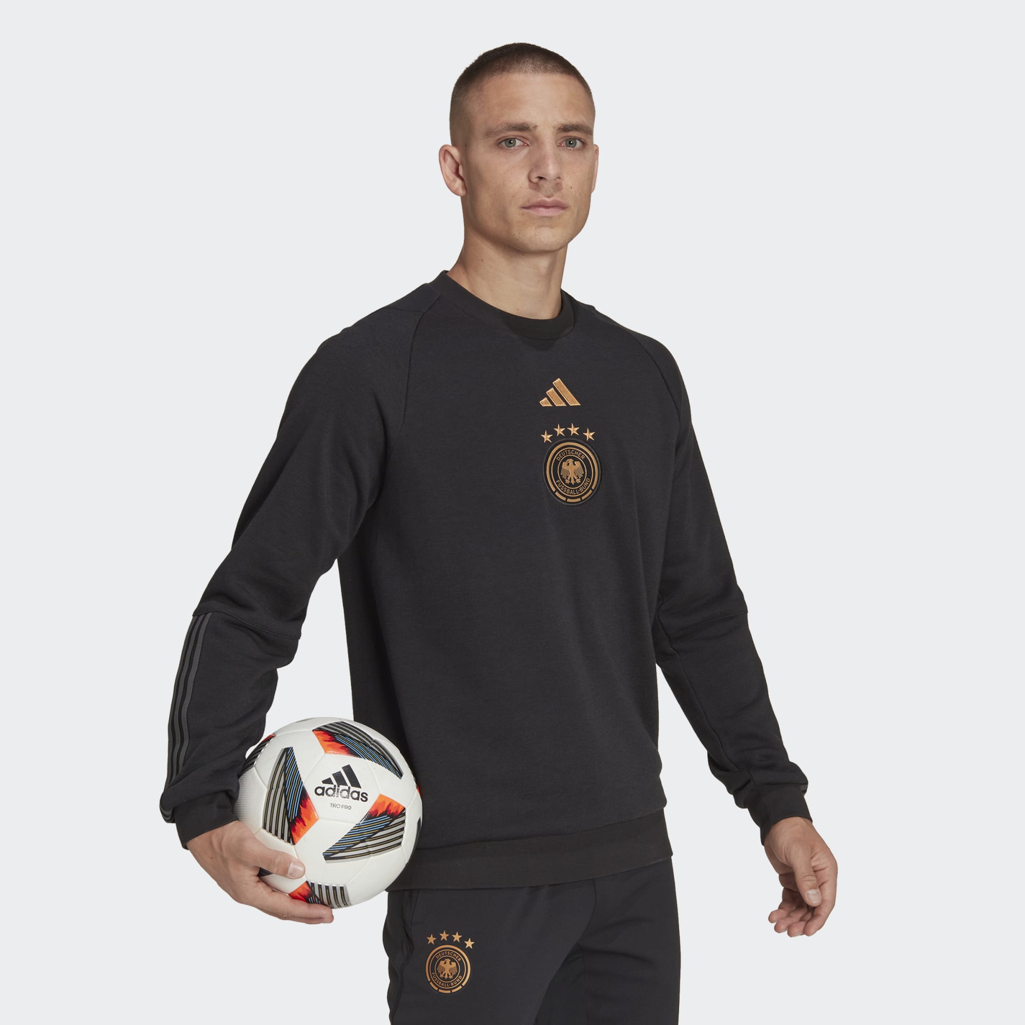 adidas GERMANY MEN'S TIRO 23 COTTON CREW SWEATSHIRT - HF3981-ADIDAS by adidas | Available at Niky's Sports