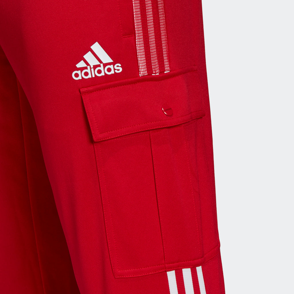 Adidas snap hotsell pants red