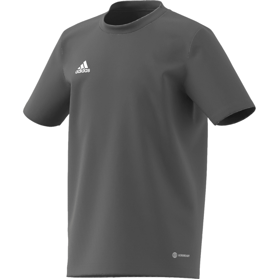 adidas Entrada 22 Poly Tee Youth - Grey - HN5917-ADIDAS by adidas | Available at Niky's Sports