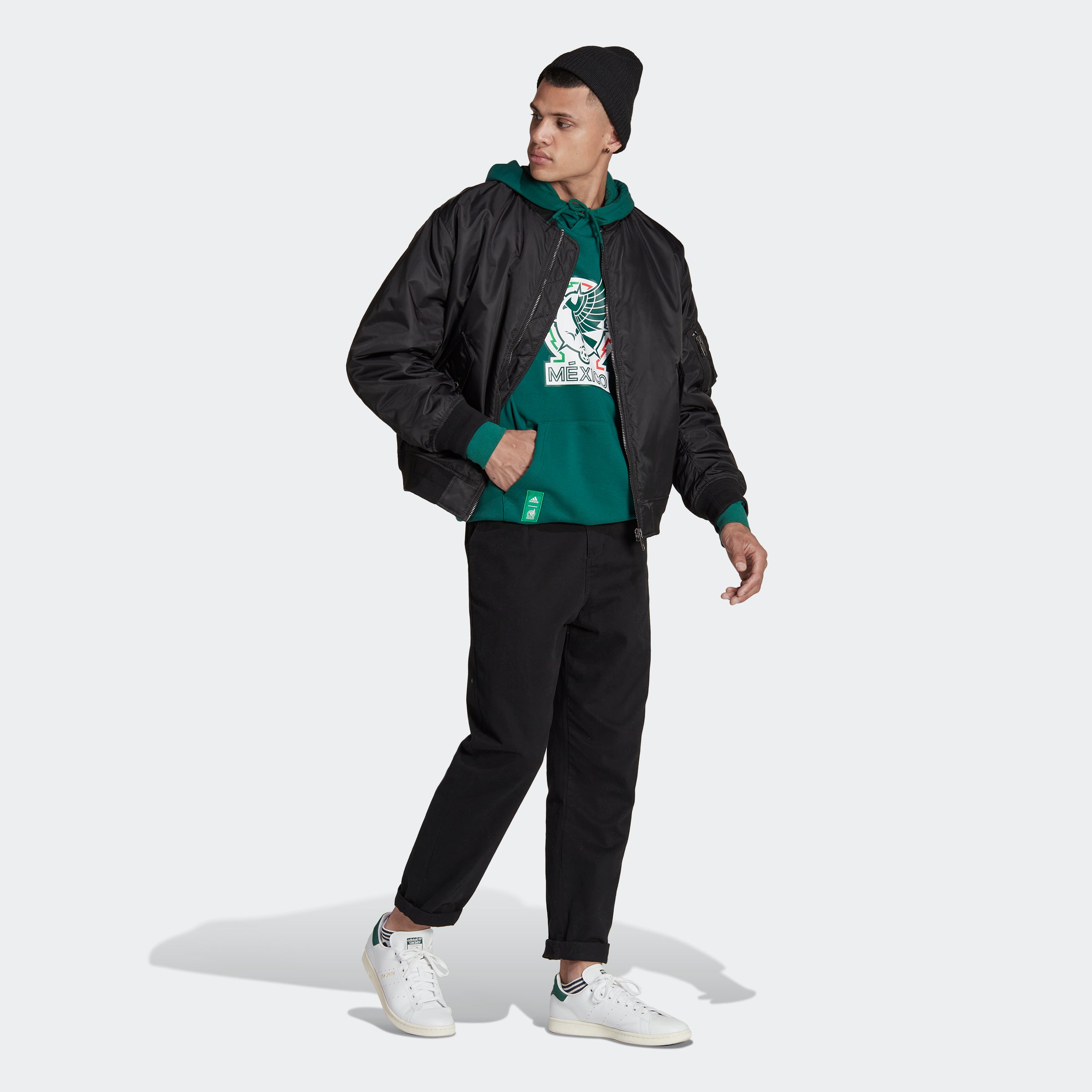 adidas Men's Mexico Graphic Hoodie Green - HU0282-ADIDAS by adidas | Available at Niky's Sports