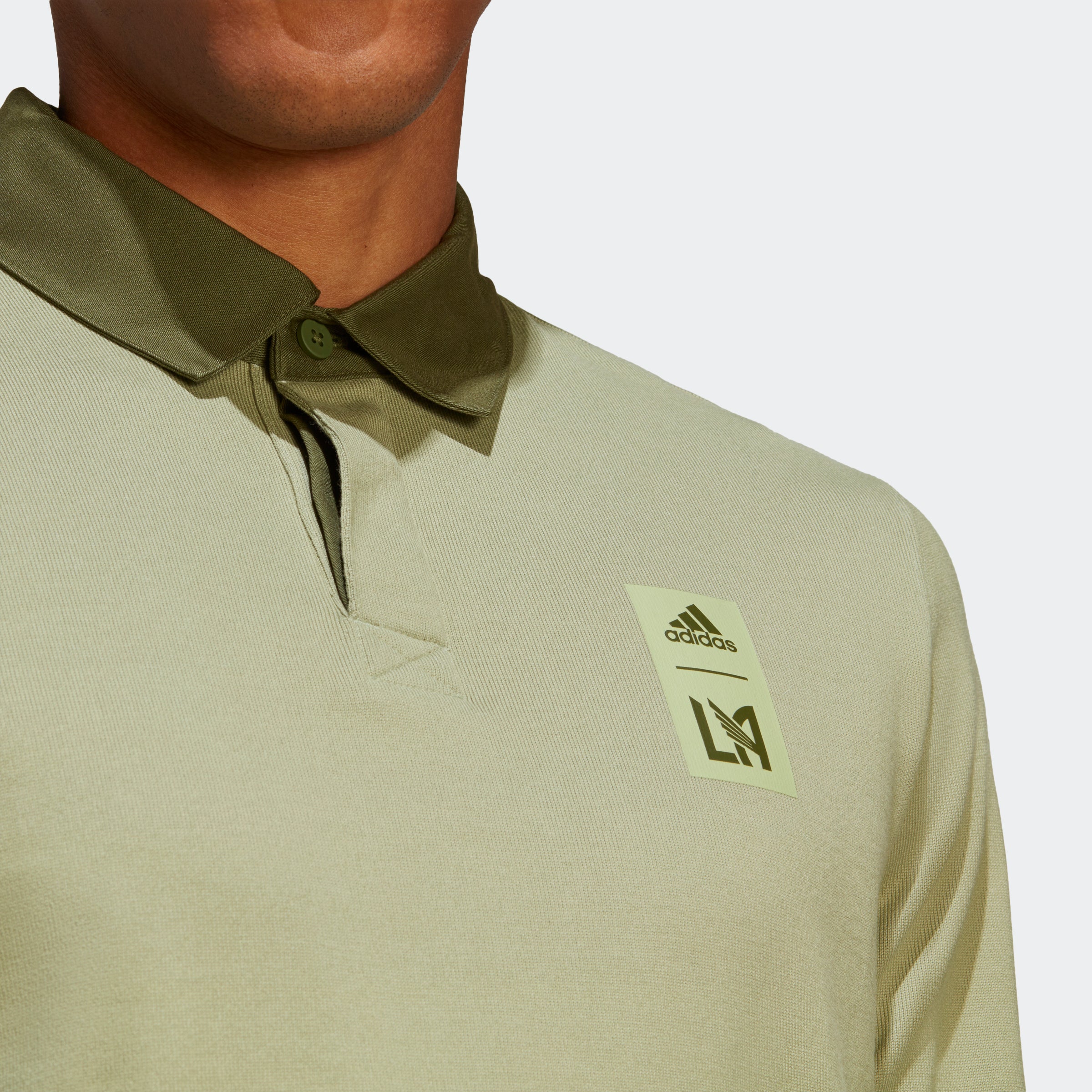 adidas LAFC Long Sleeve Travel Polo Shirt