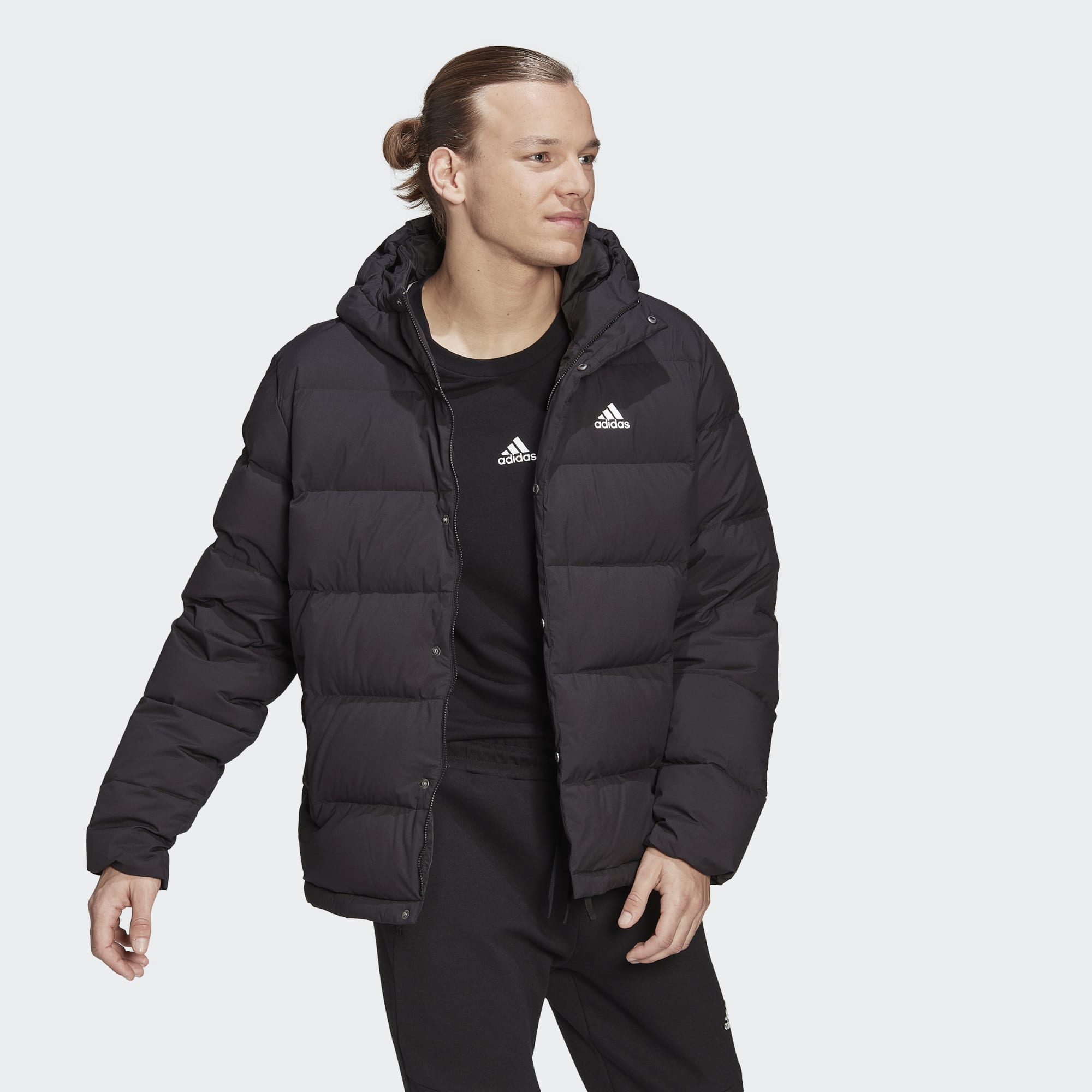 adidas HELIONIC MEN'S HOODED DOWN JACKET