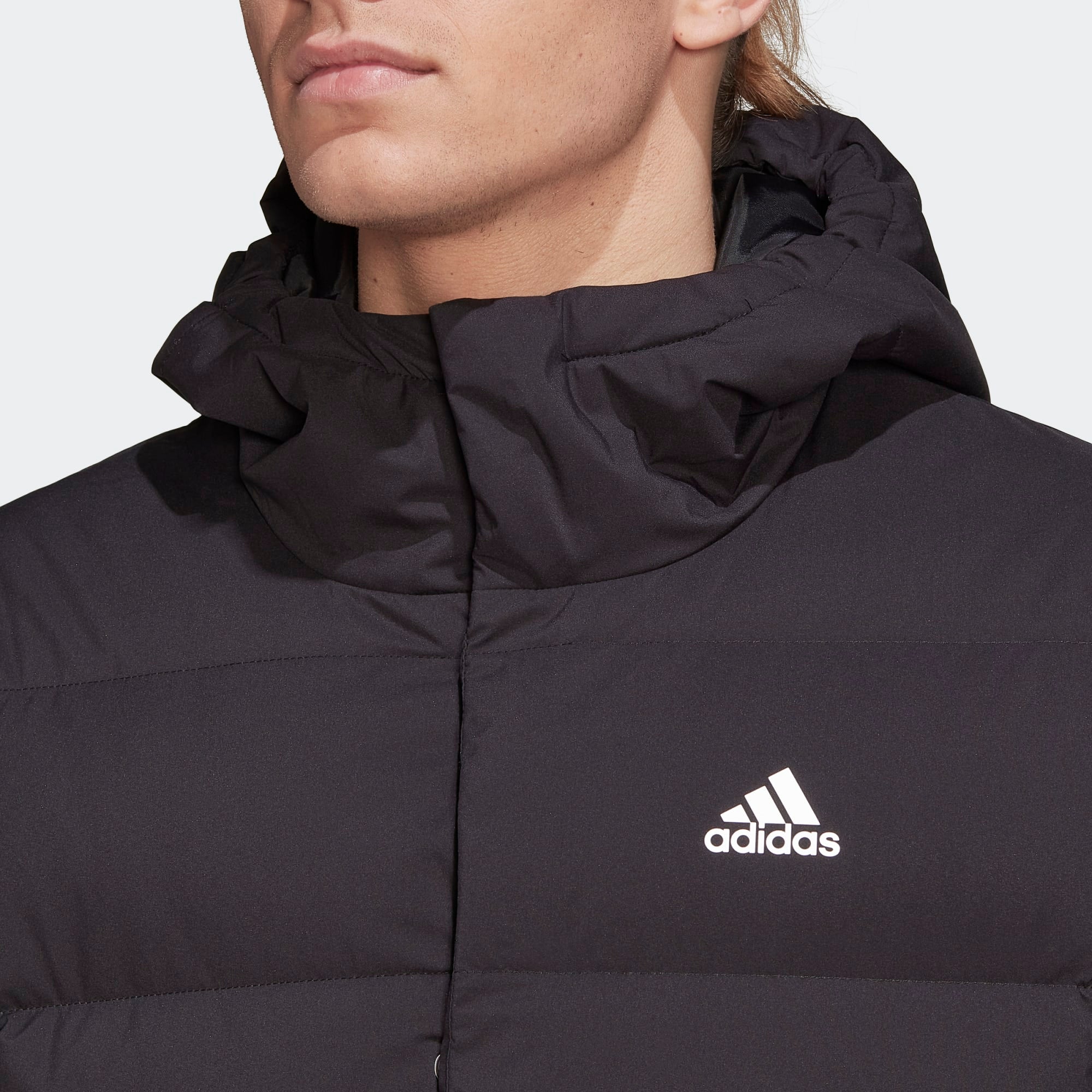 HELIONIC HOODED DOWN JACKET