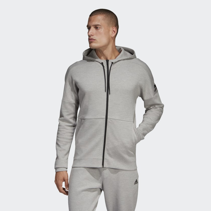 ID Stadium Full-Zip Jacket Grey Men's - DU1138-ADIDAS by Adidas | Available at Niky's Sports