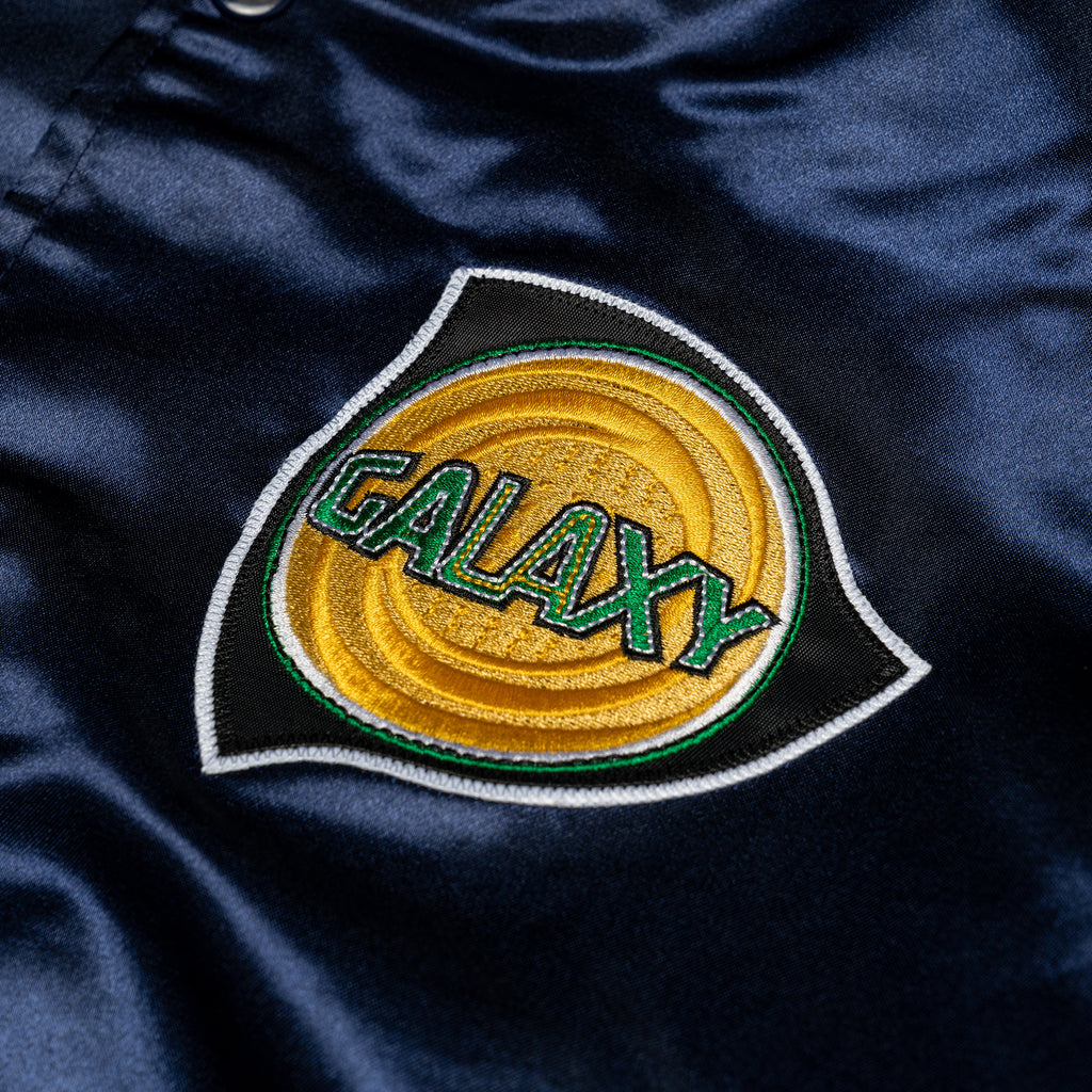 LA Galaxy Satin Jacket 25th Anniversary - Men's - STJKSC-19032-MITCHELL & NESS by Mitchell & Ness | Available at Niky's Sports