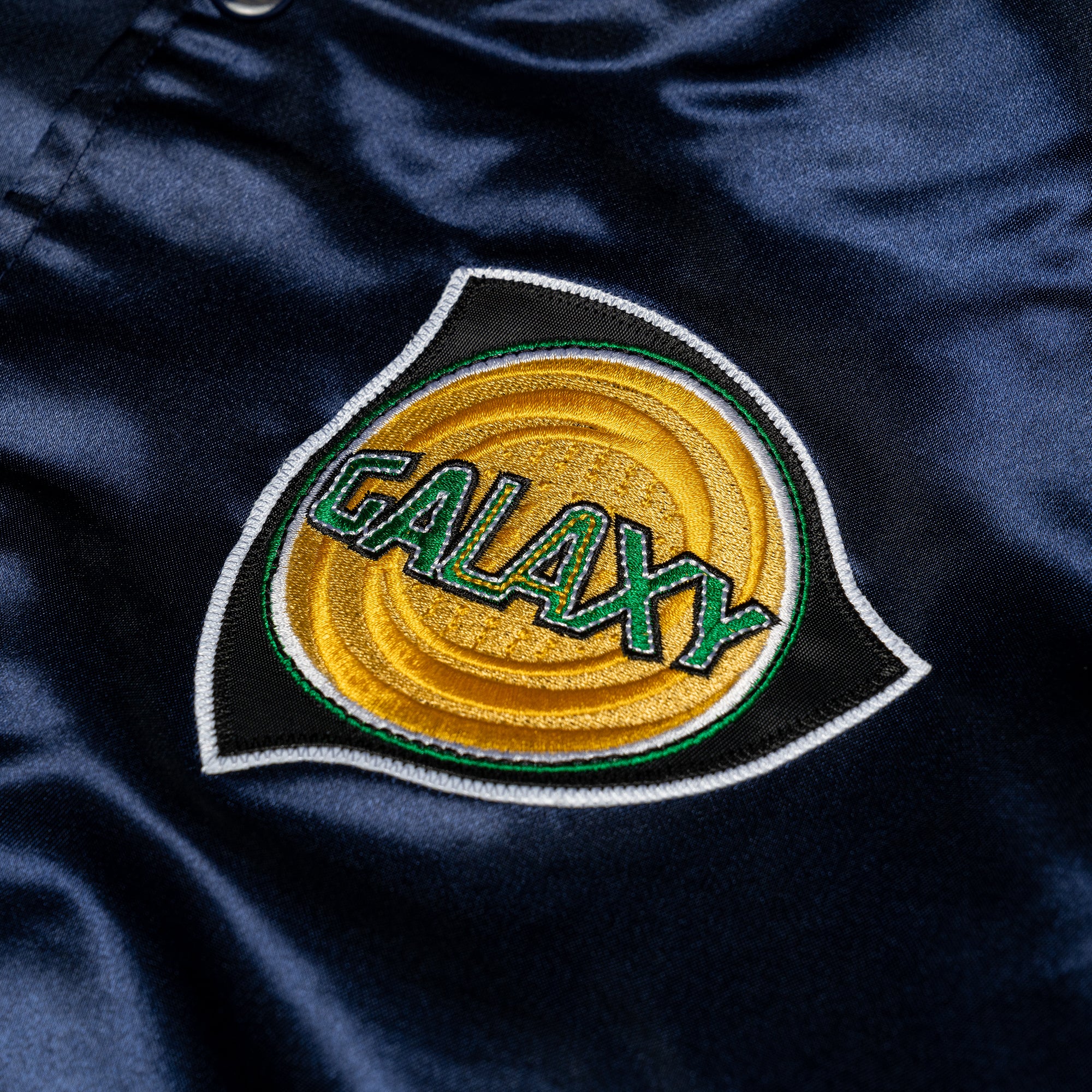 LA Galaxy Satin Jacket 25th Anniversary - Men's - STJKSC-19032-MITCHELL & NESS by Mitchell & Ness | Available at Niky's Sports