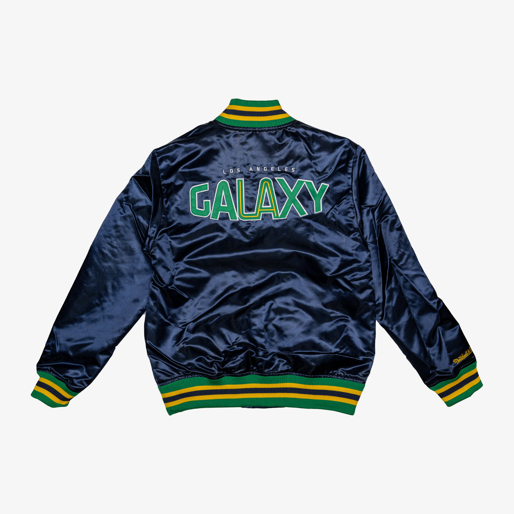 LA Galaxy Satin Jacket 25th Anniversary - Men's - STJKSC-19032-MITCHELL & NESS by Mitchell & Ness | Available at Niky's Sports